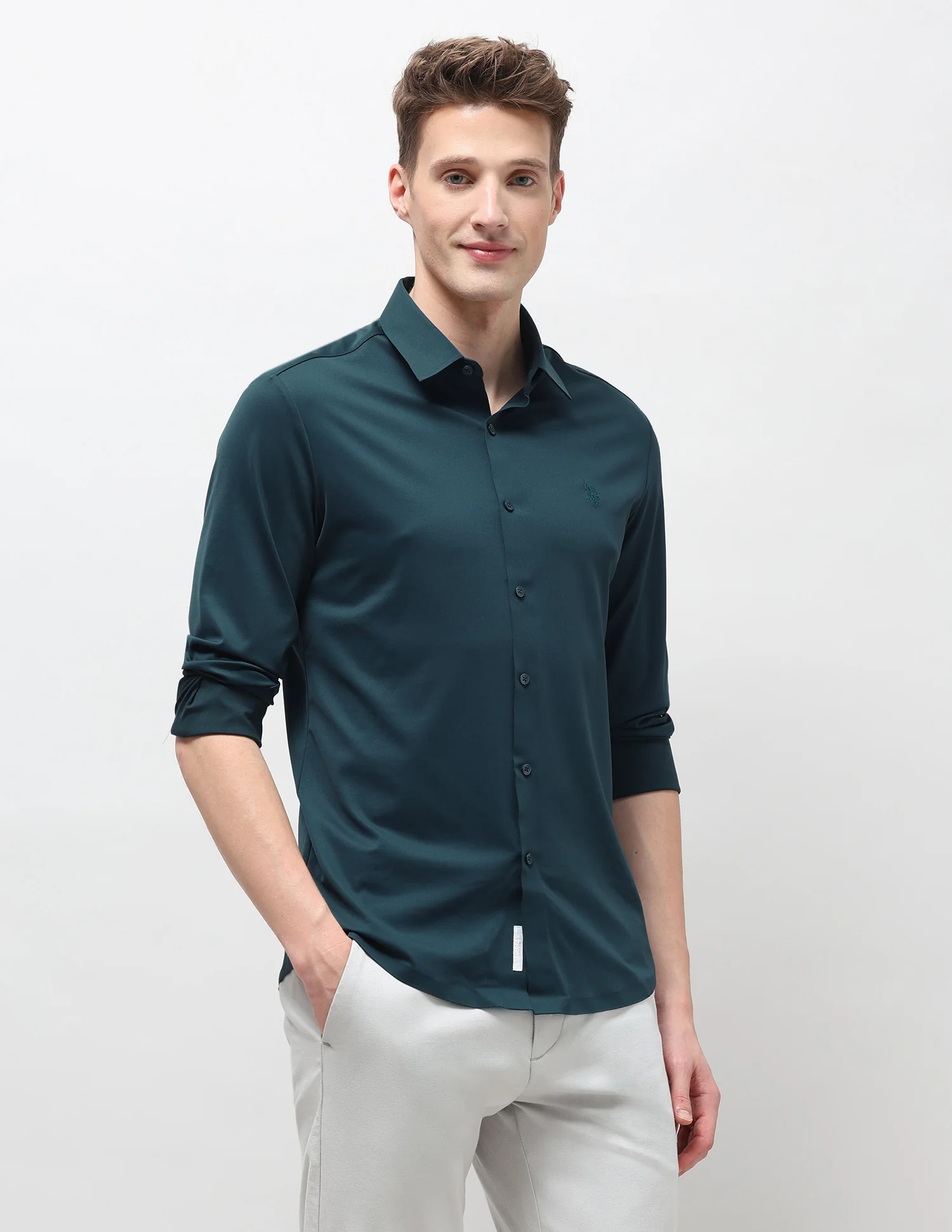 Solid Knitted Shirt - Image 4