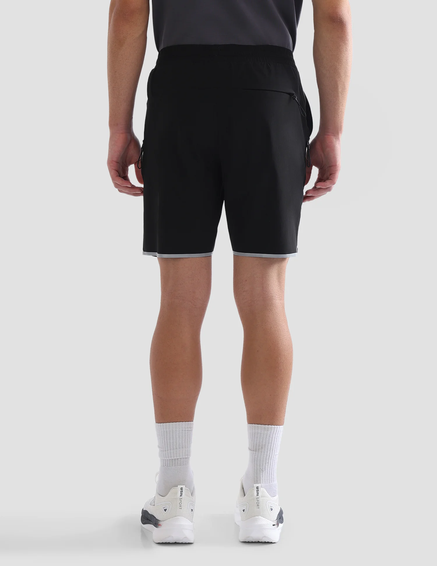 Solid Mid Rise Active Shorts - Image 5