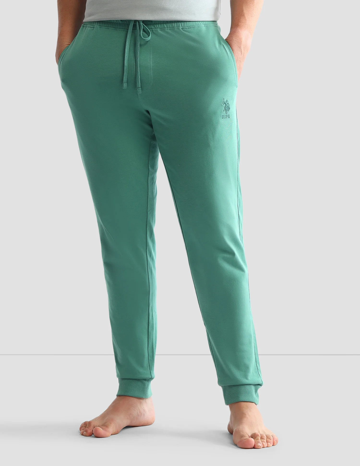 Solid Mid-Rise Solid OJ007 Joggers
