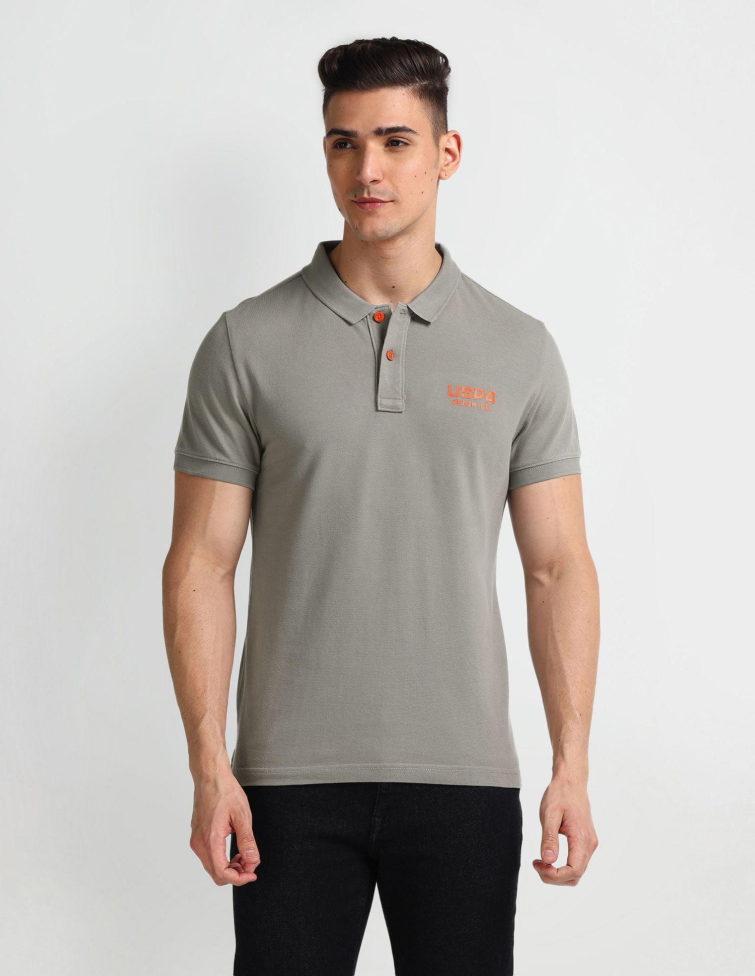 Solid Muscle Fit Polo Shirt - Image 6