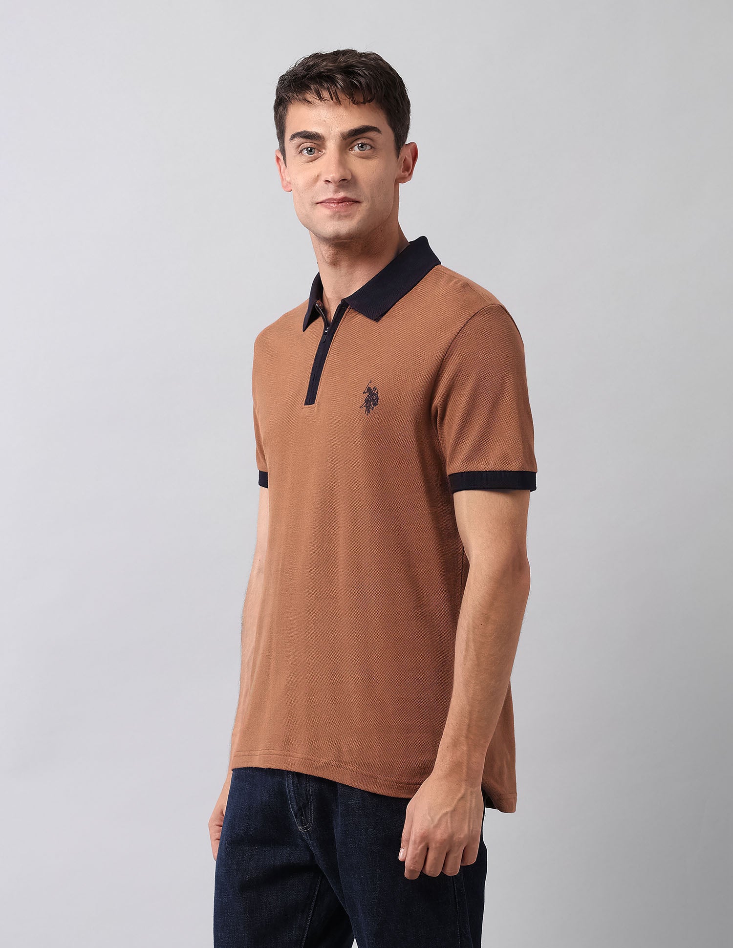 Solid Muscle Fit Polo Shirt - Image 4