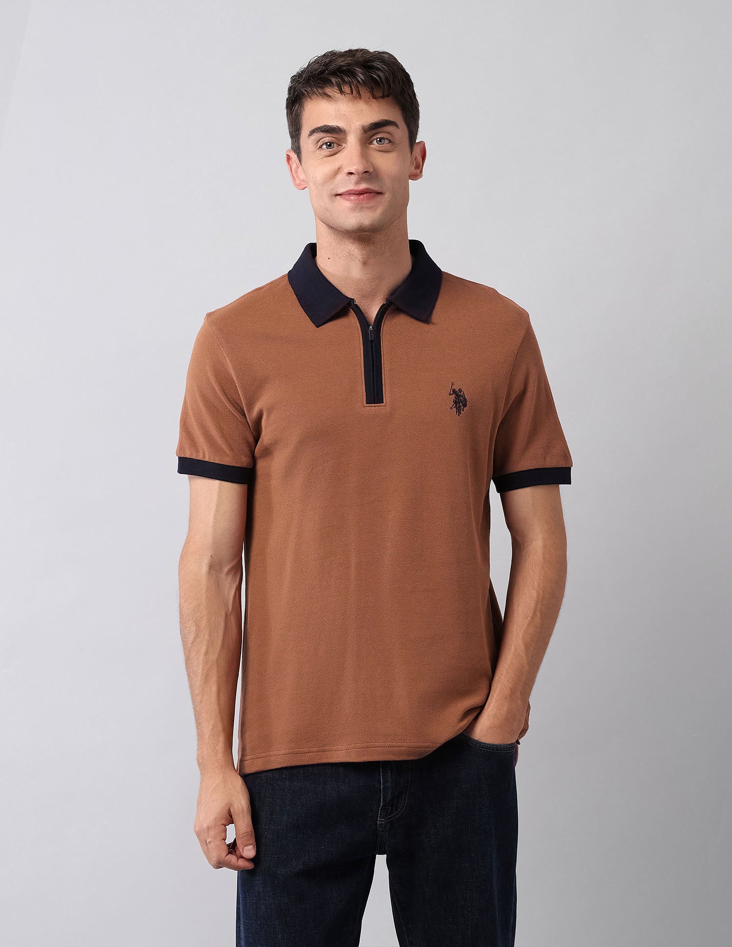 Solid Muscle Fit Polo Shirt - Image 6
