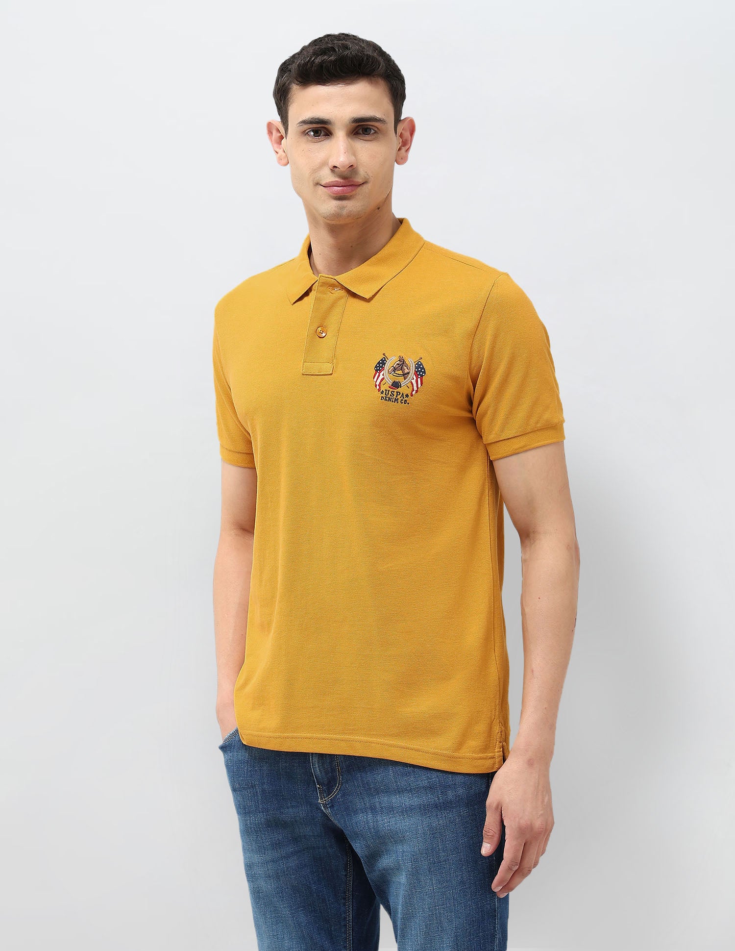 Solid Muscle Fit Polo Shirt - Image 4