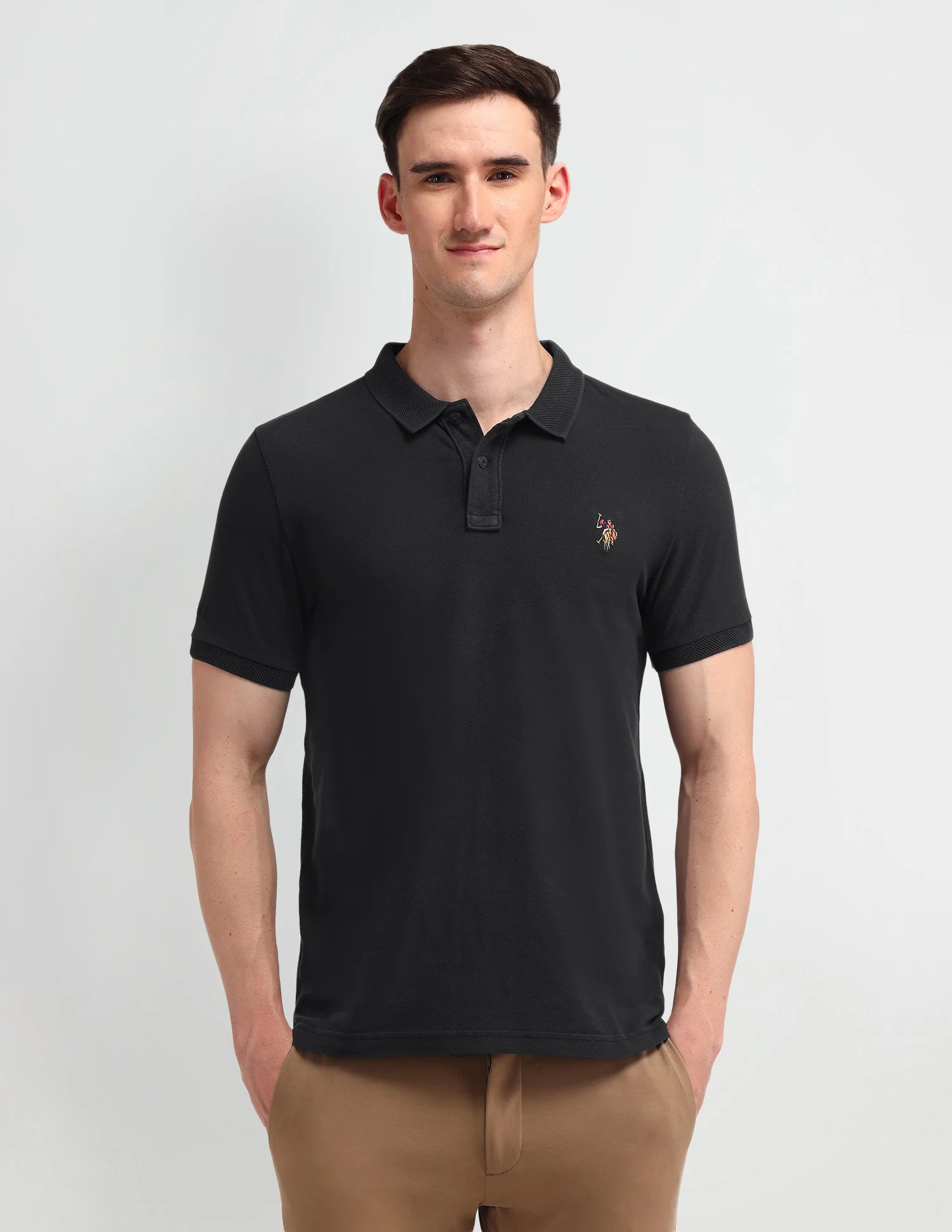 Solid Muscle Fit Polo Shirt - Image 6