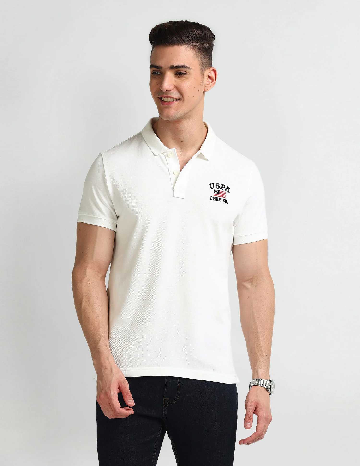 Solid Muscle Fit Polo Shirt