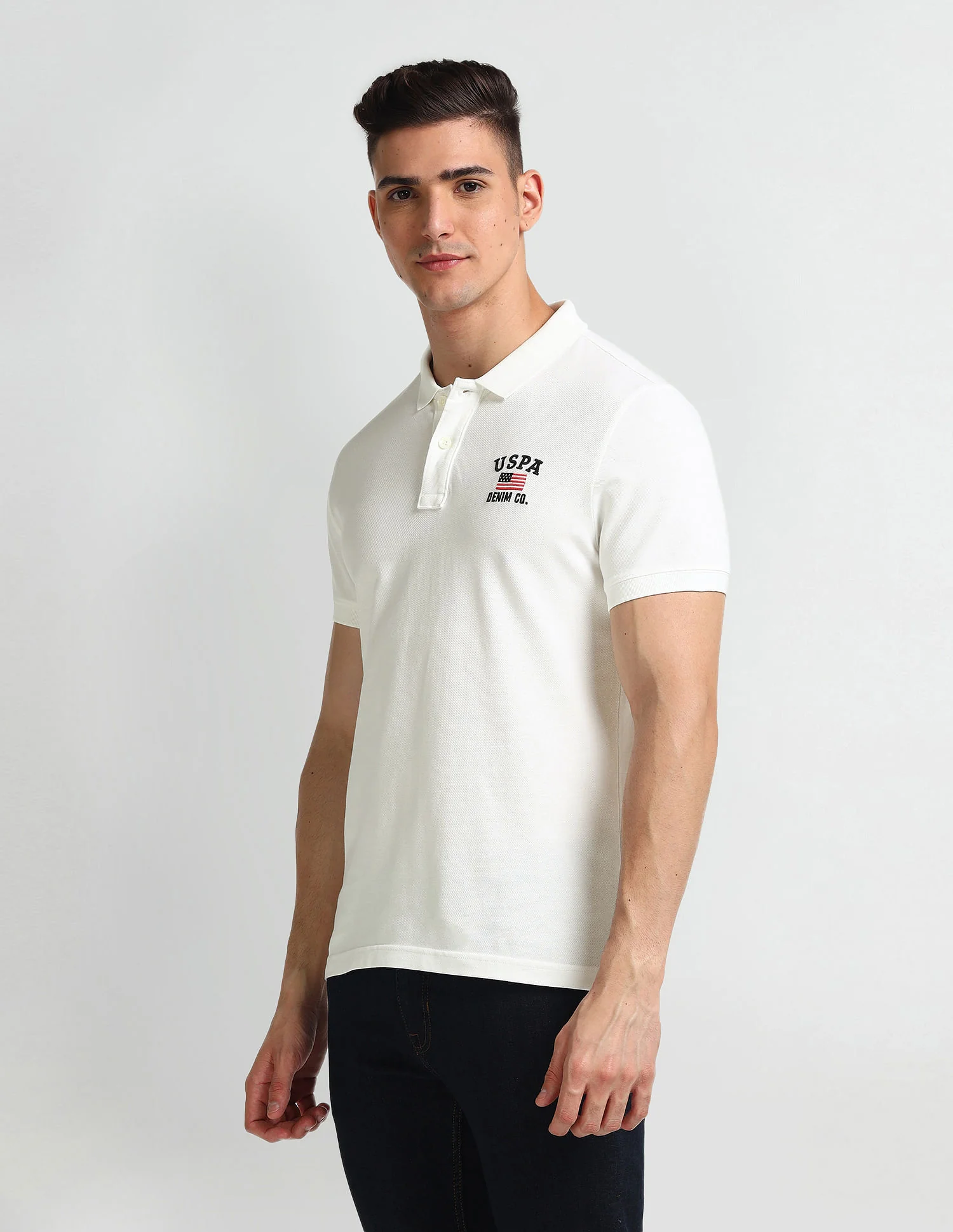 Solid Muscle Fit Polo Shirt - Image 4
