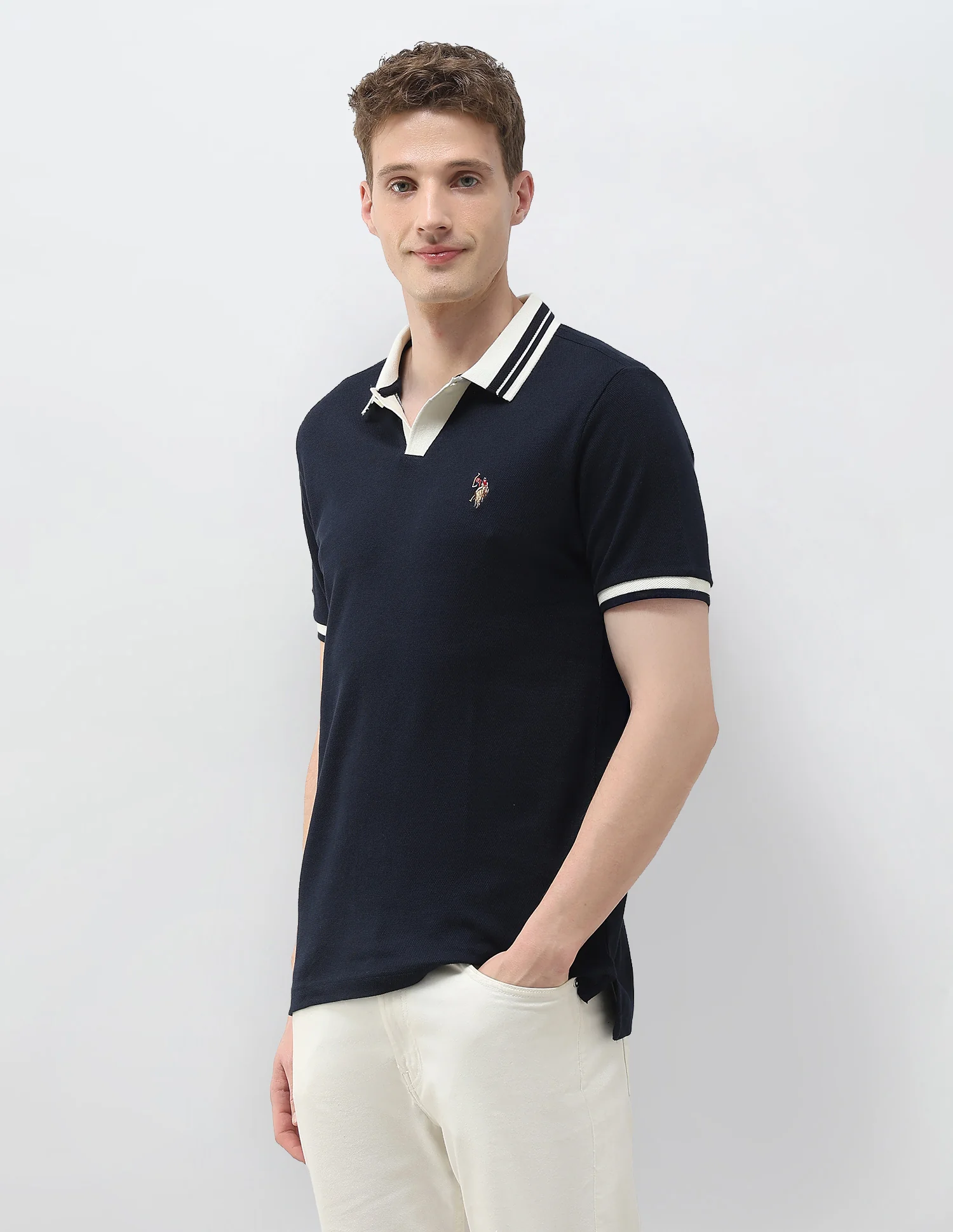 Solid Muscle Fit Polo Shirt - Image 4