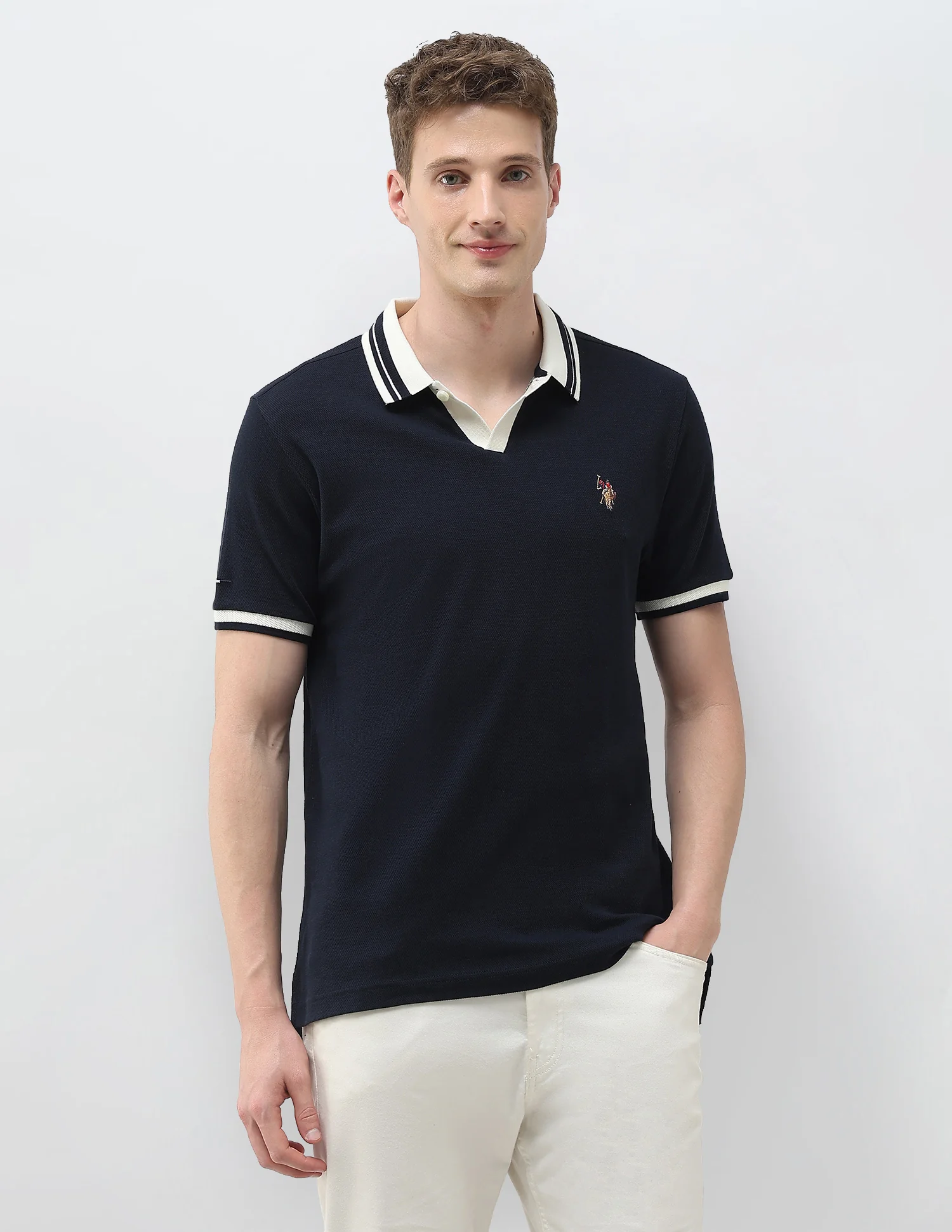 Solid Muscle Fit Polo Shirt - Image 6