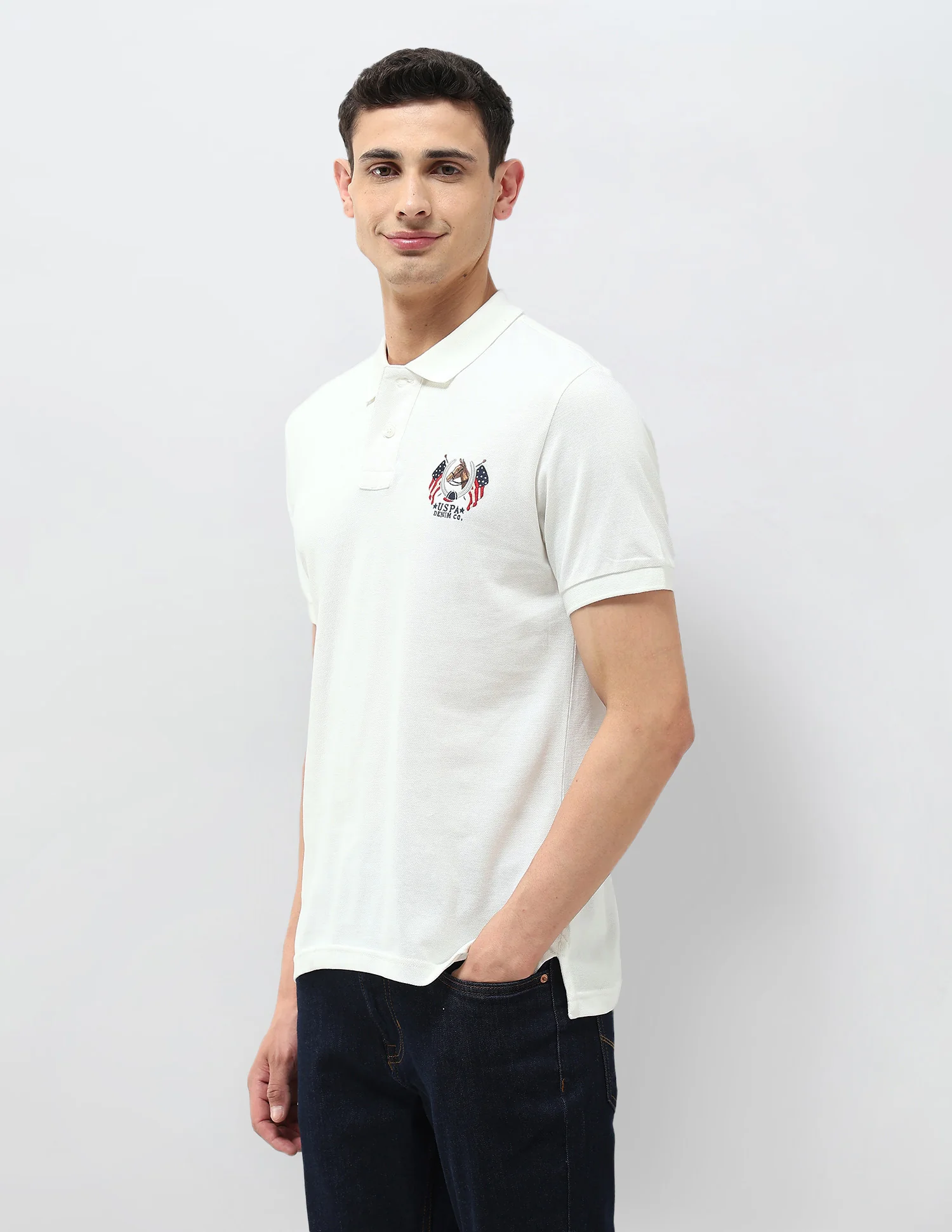 Solid Muscle Fit Polo Shirt - Image 4