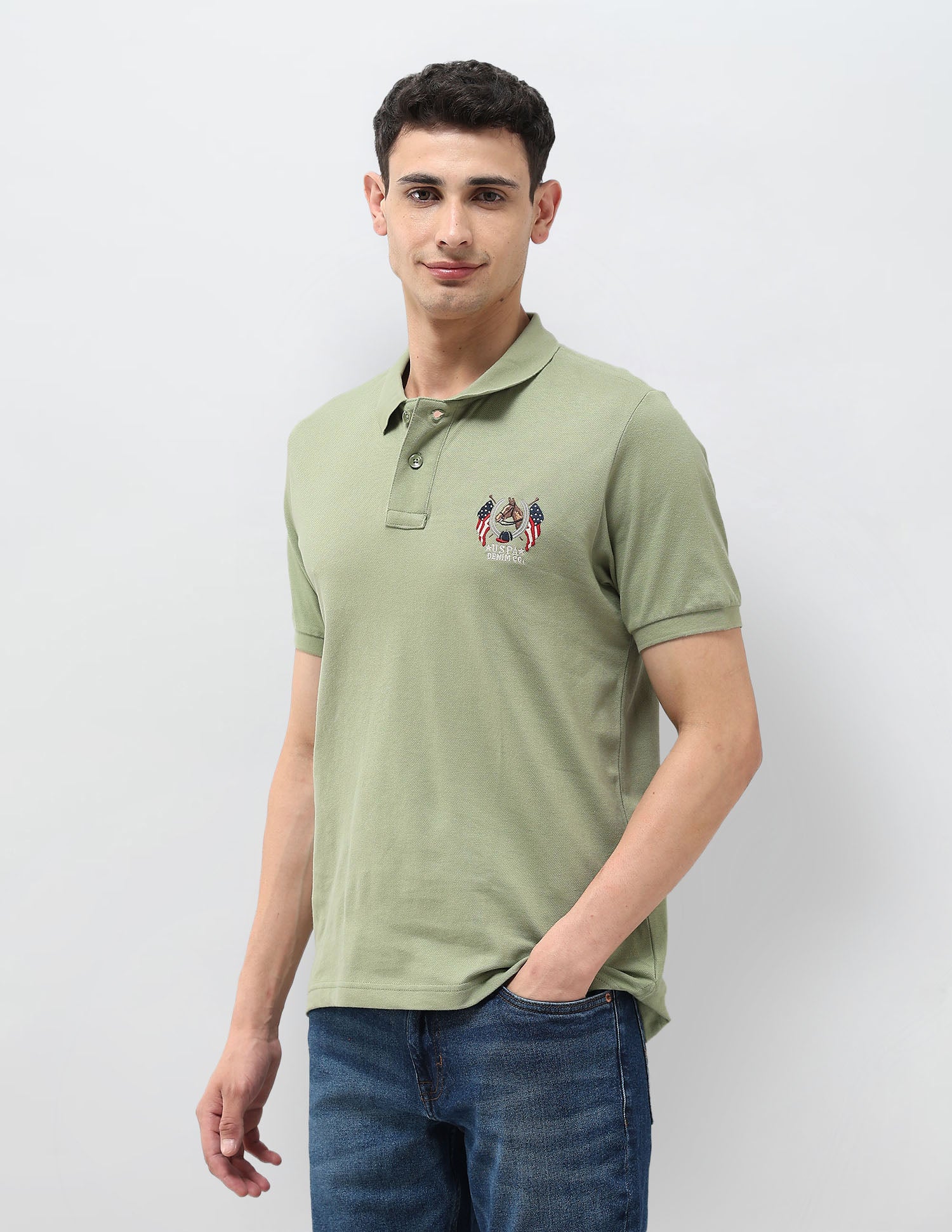 Solid Muscle Fit Polo Shirt - Image 4