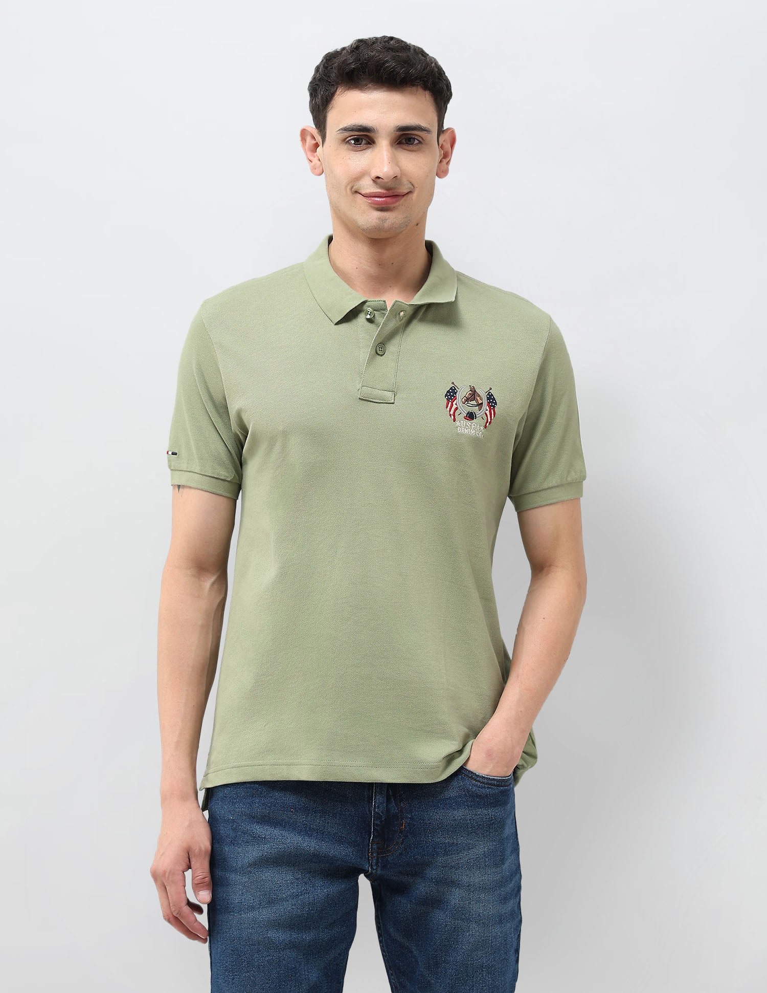 Solid Muscle Fit Polo Shirt - Image 6