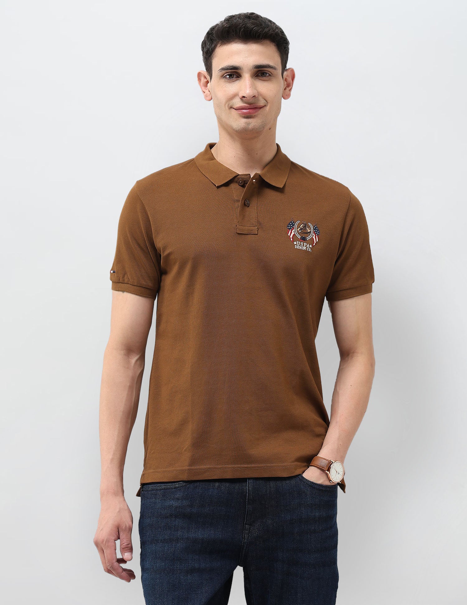 Solid Muscle Fit Polo Shirt