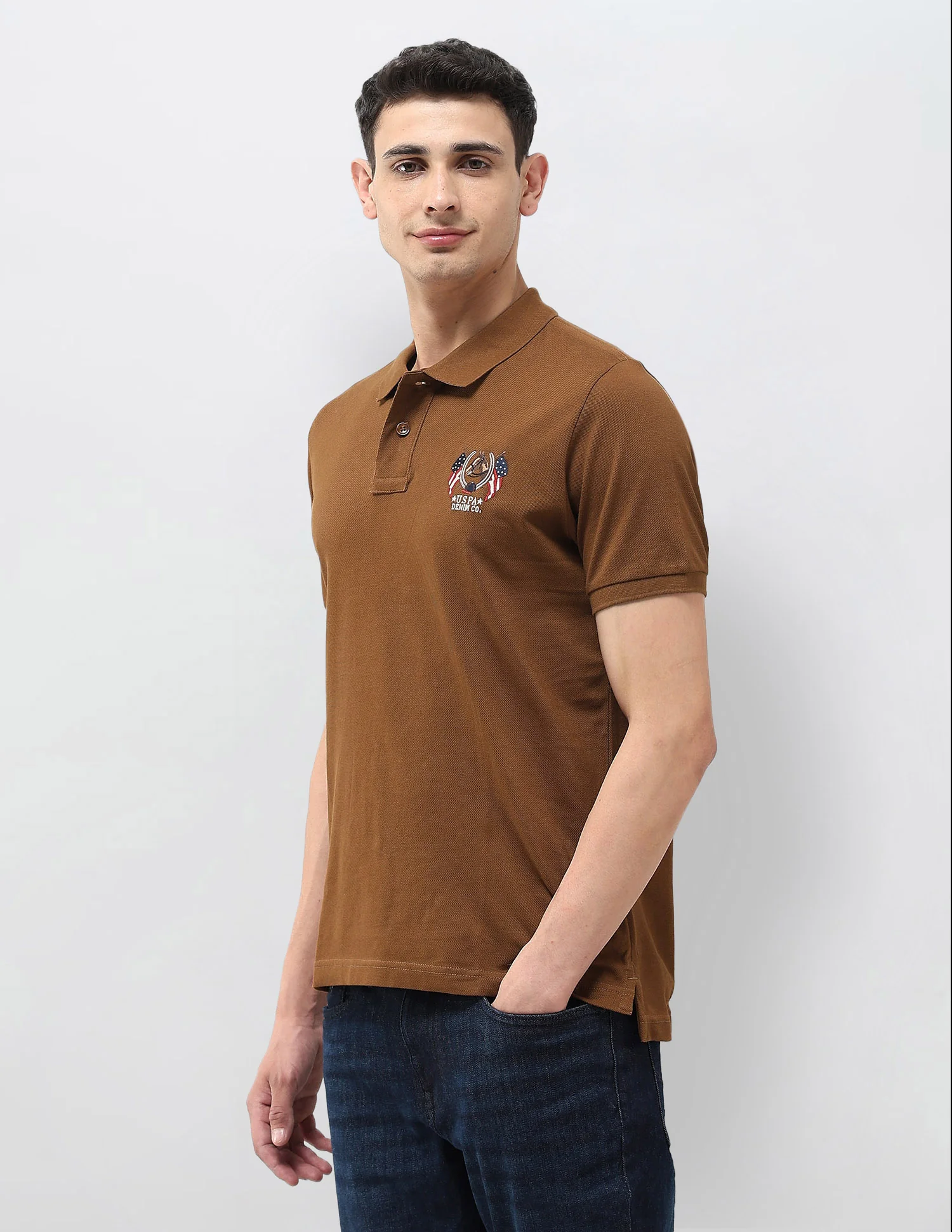 Solid Muscle Fit Polo Shirt - Image 4
