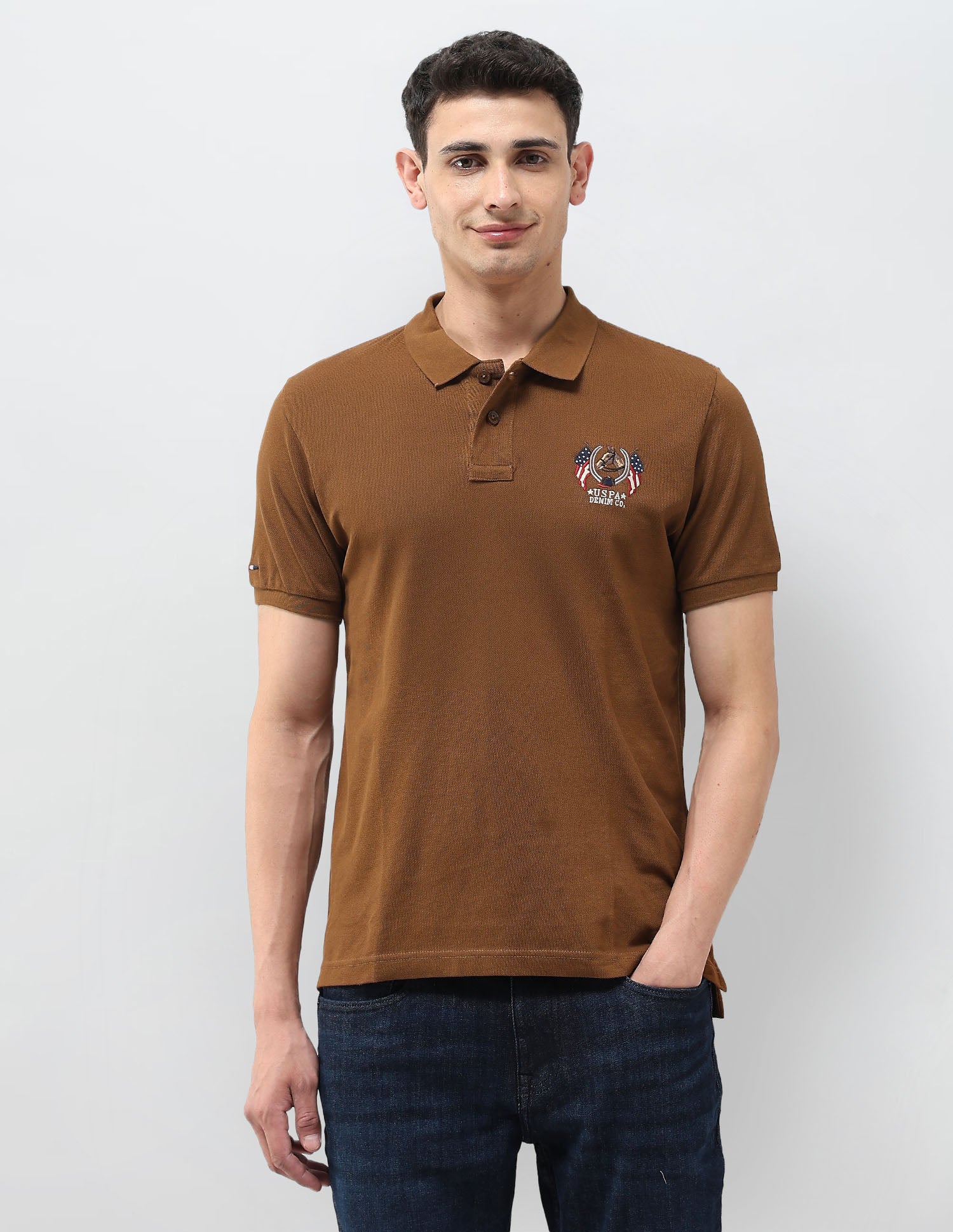 Solid Muscle Fit Polo Shirt - Image 6
