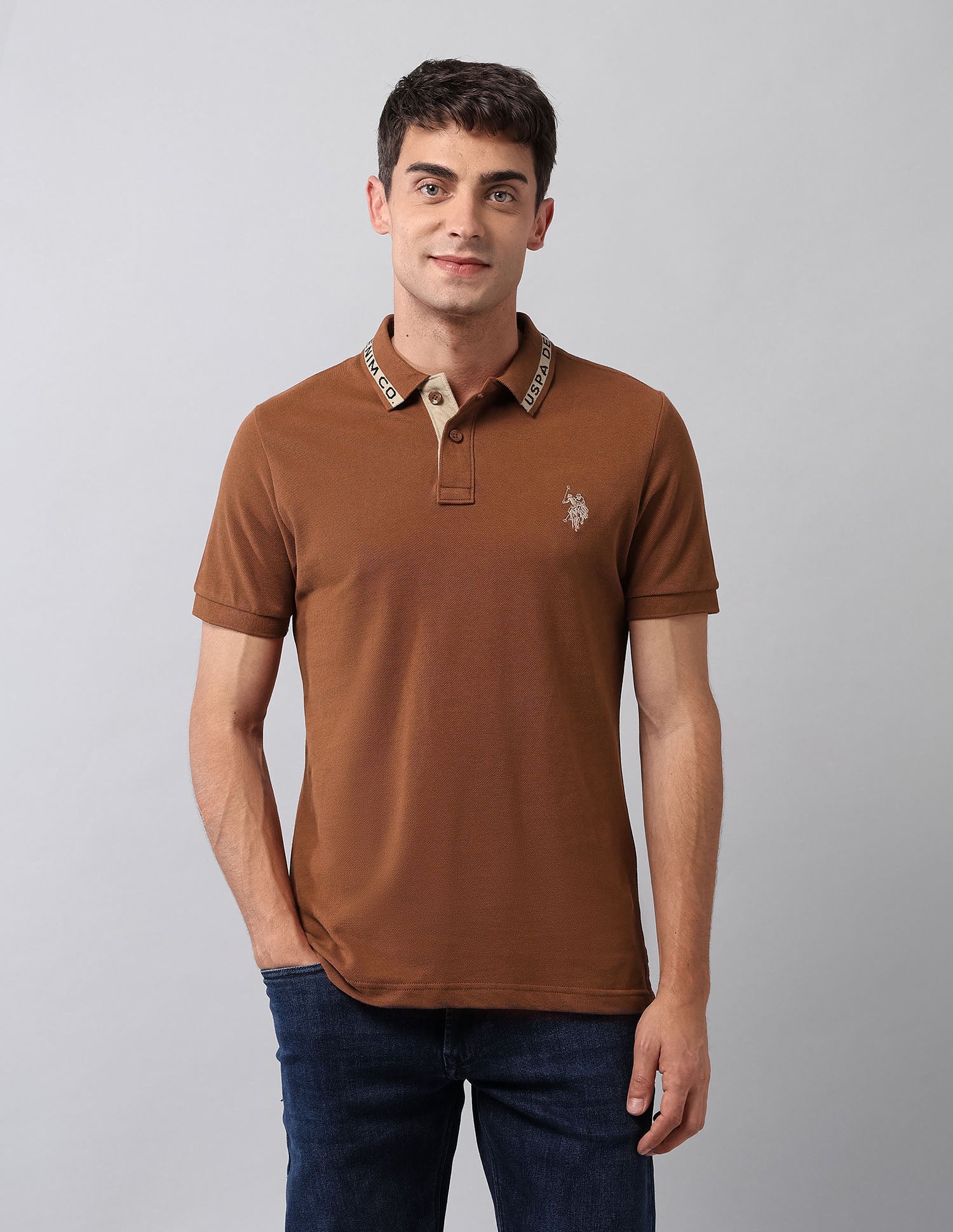 Solid Muscle Fit Polo Shirt - Image 6