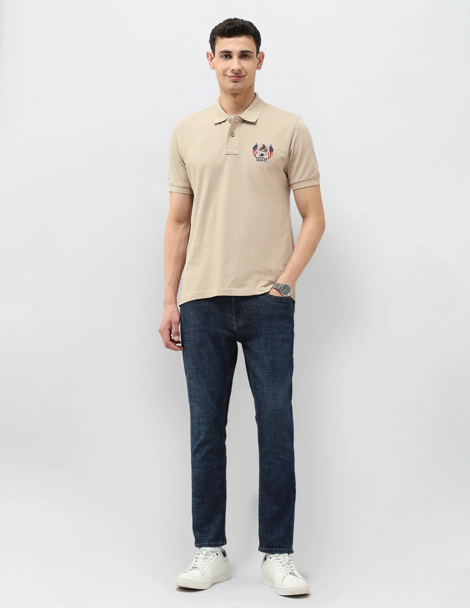 Solid Muscle Fit Polo Shirt - Image 3