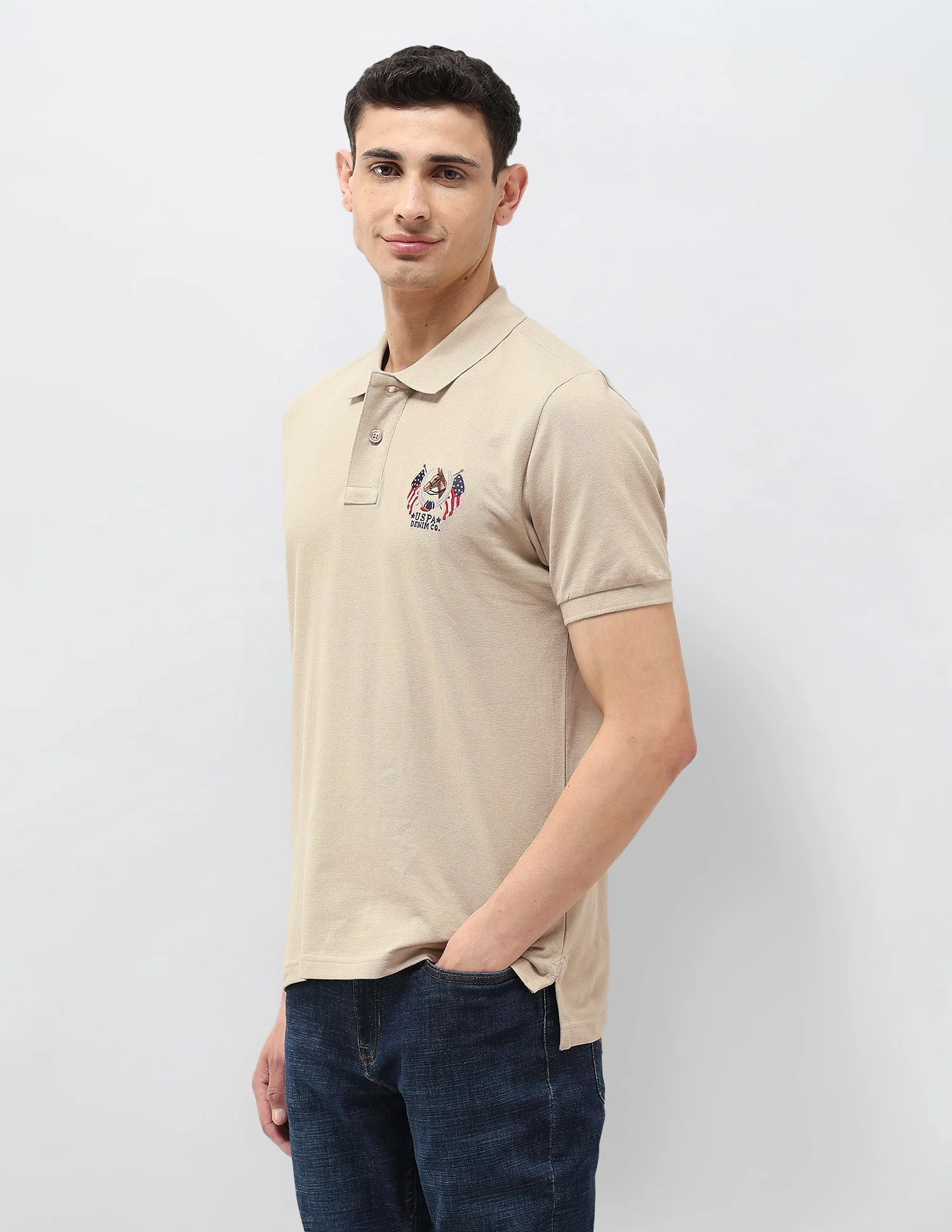 Solid Muscle Fit Polo Shirt - Image 4