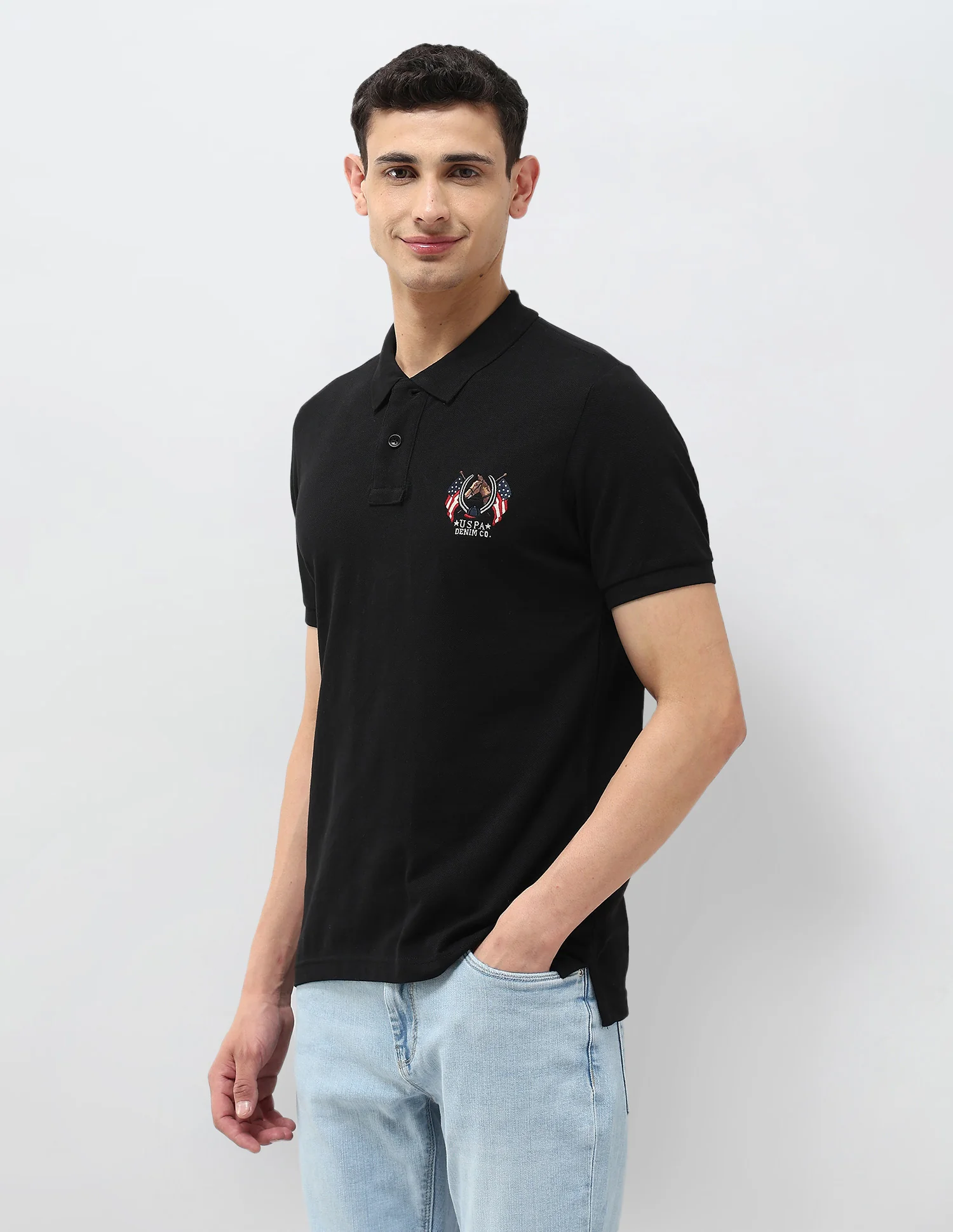 Solid Muscle Fit Polo Shirt - Image 4