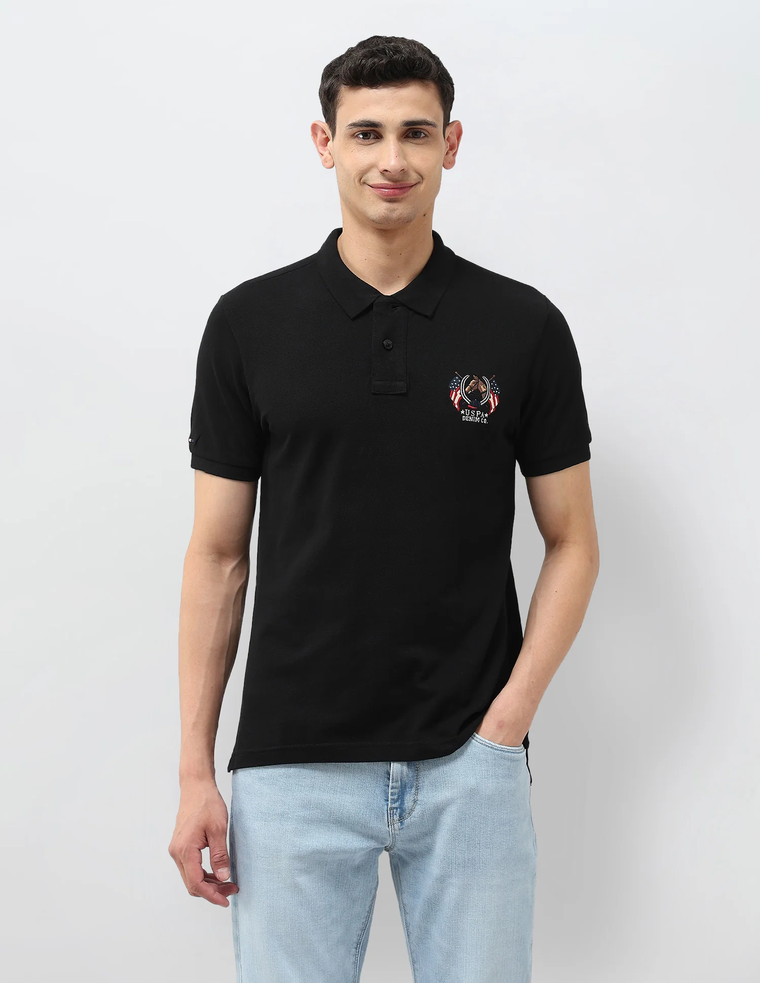 Solid Muscle Fit Polo Shirt - Image 6