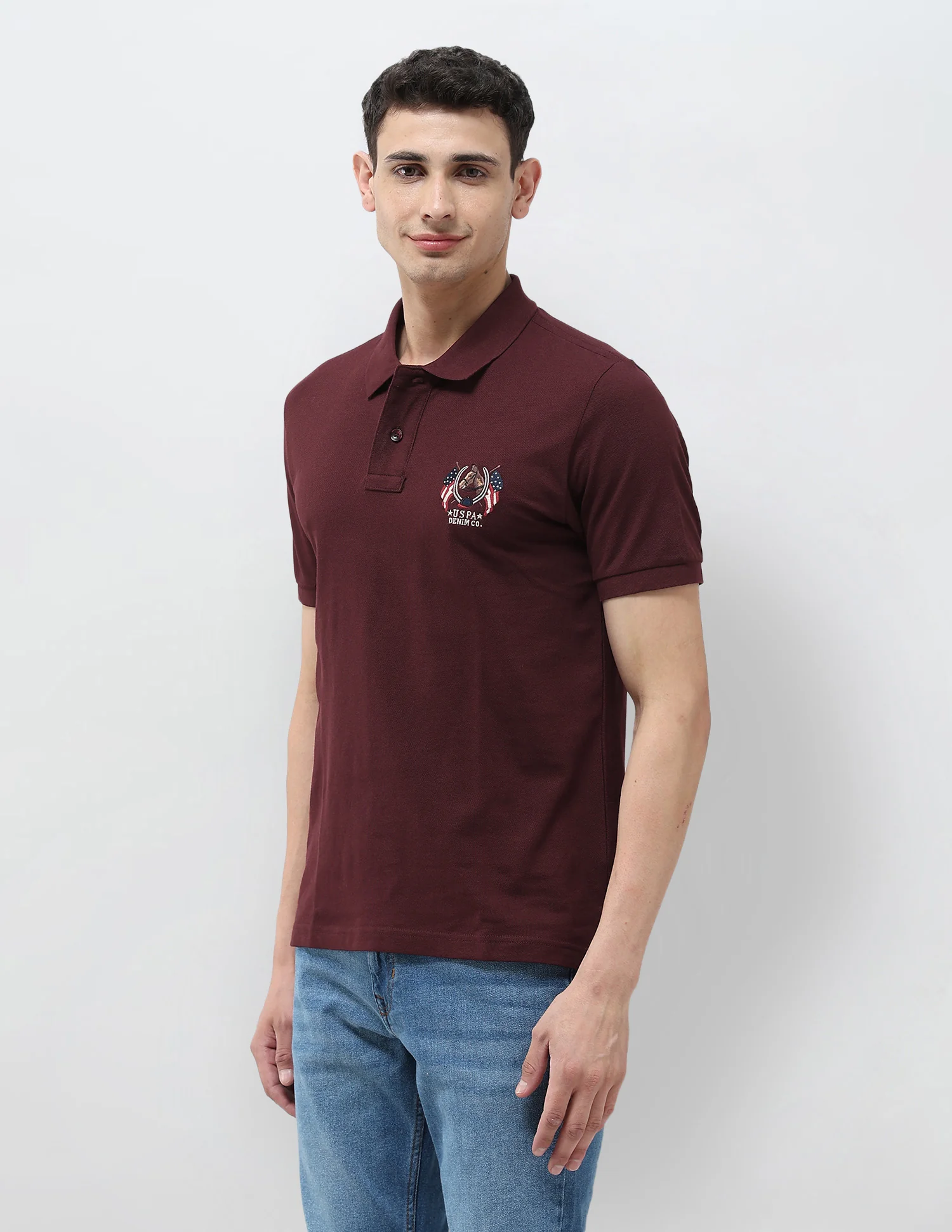 Solid Muscle Fit Polo Shirt - Image 4