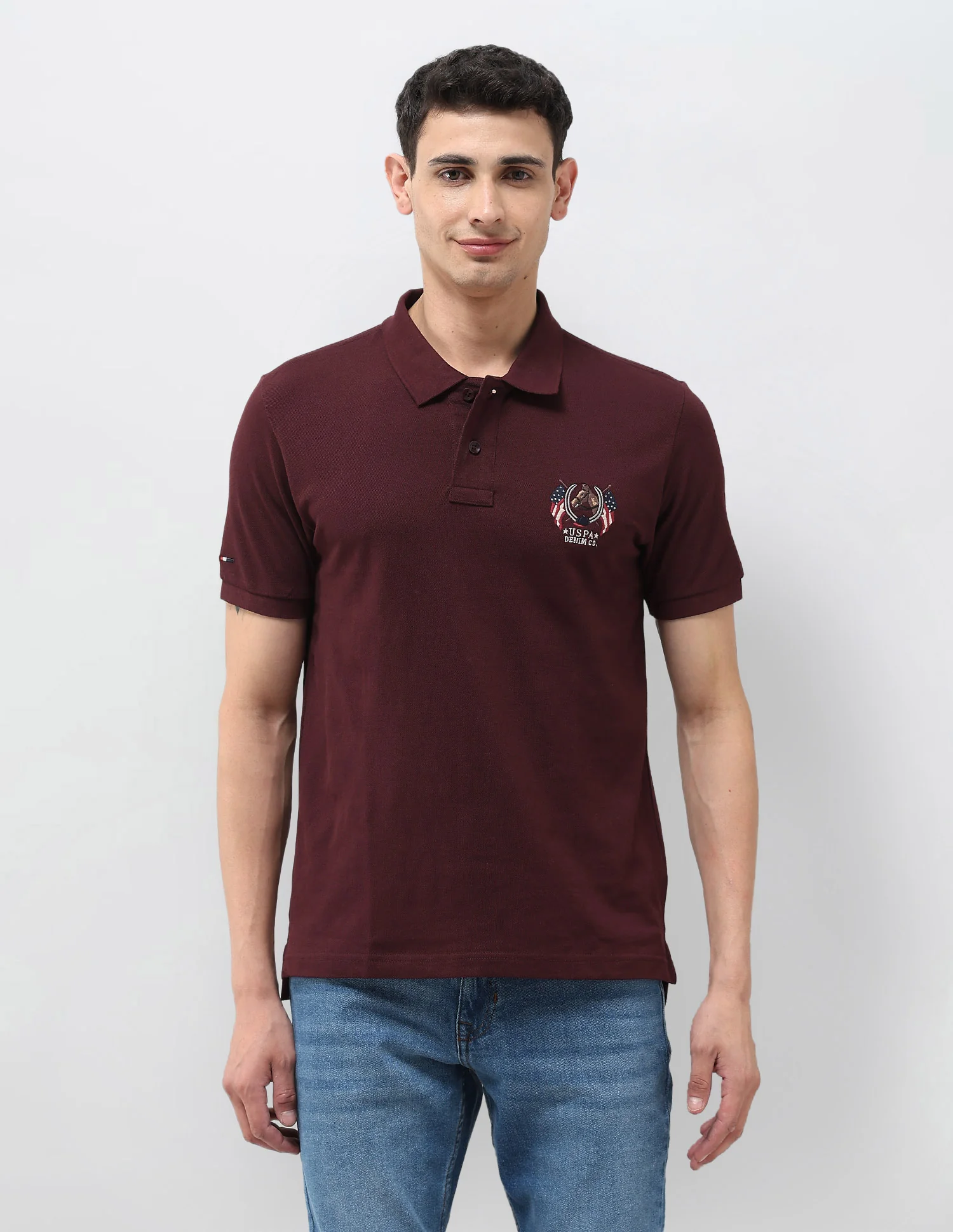 Solid Muscle Fit Polo Shirt - Image 6