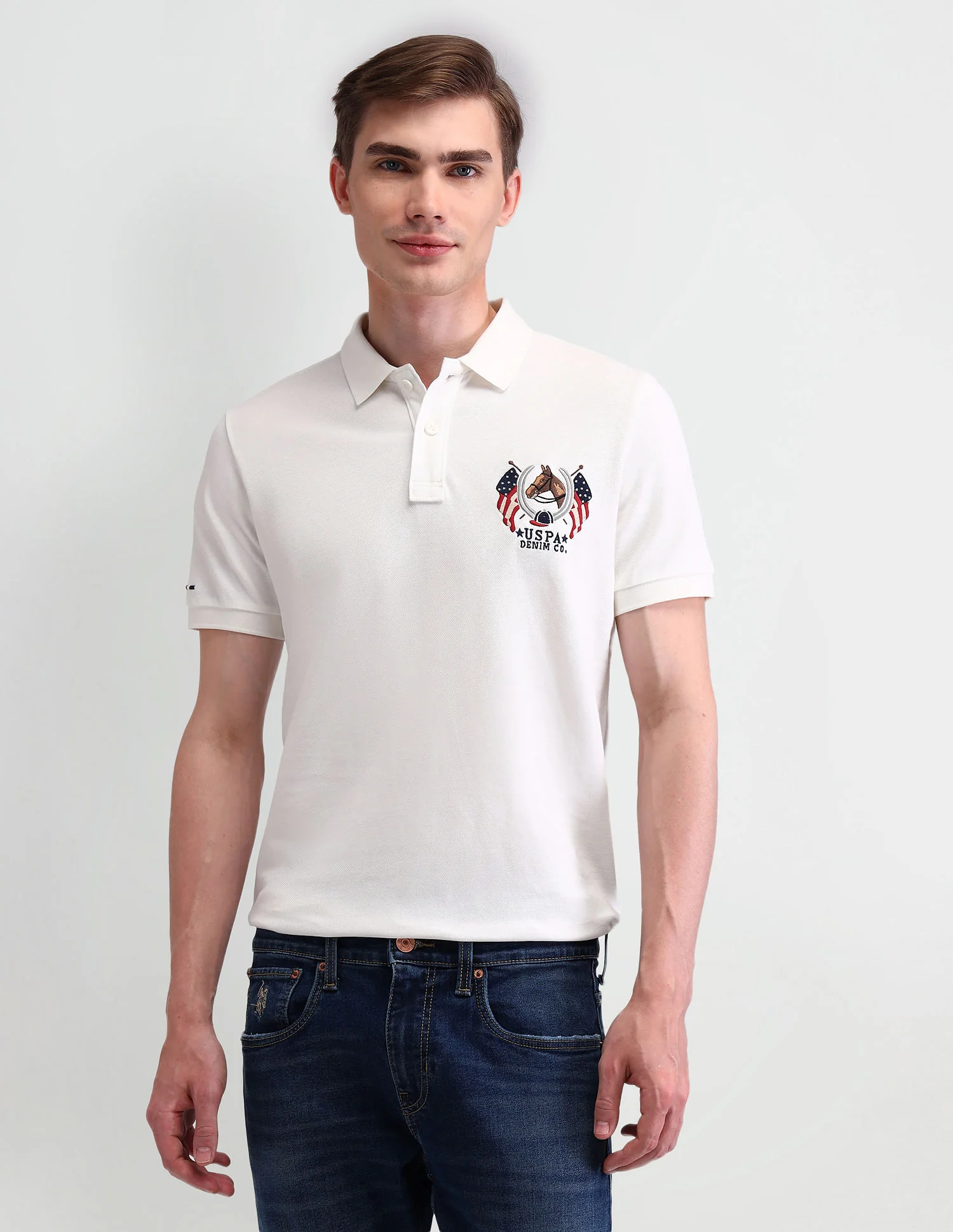 Solid Muscle Fit Polo Shirt