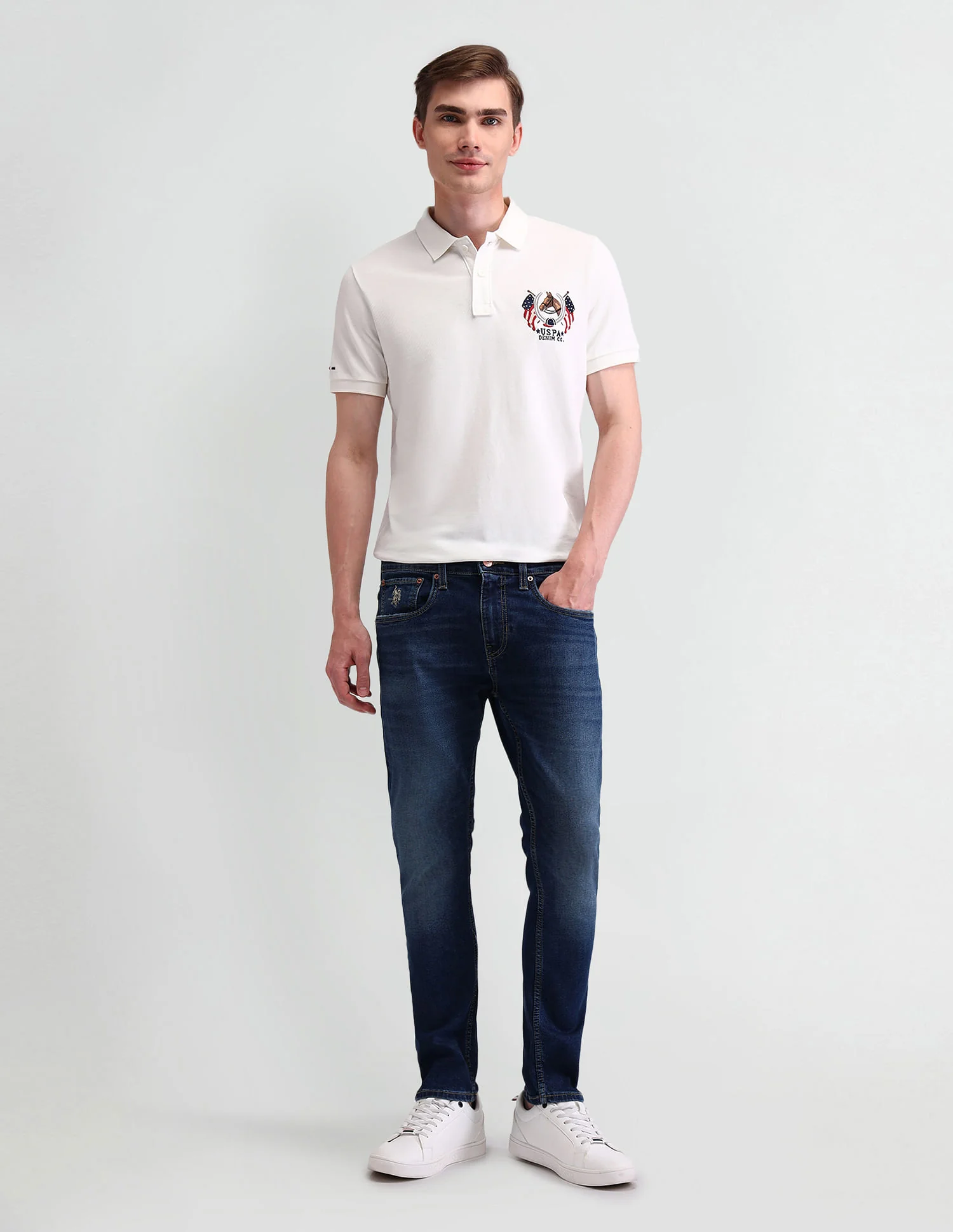 Solid Muscle Fit Polo Shirt - Image 3