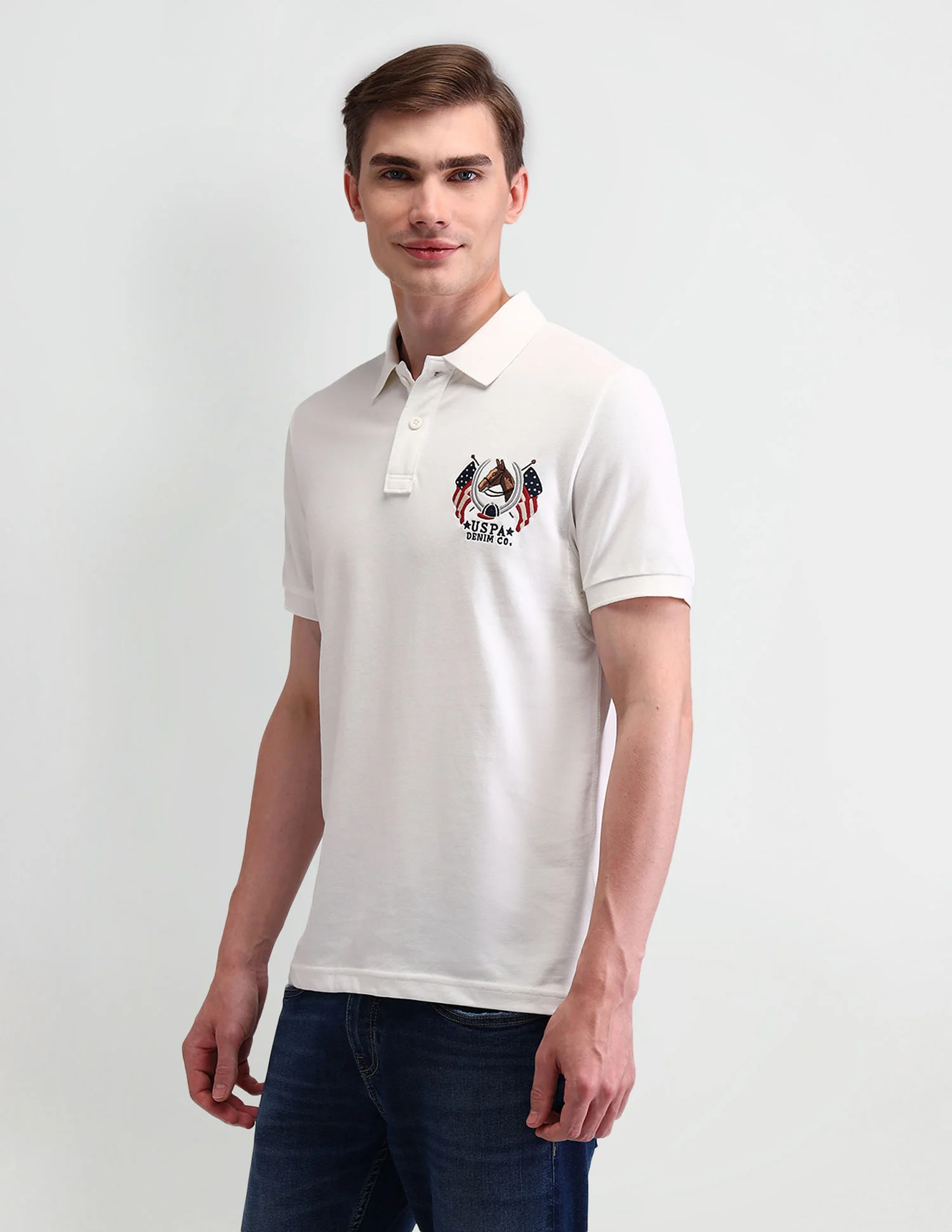 Solid Muscle Fit Polo Shirt - Image 4