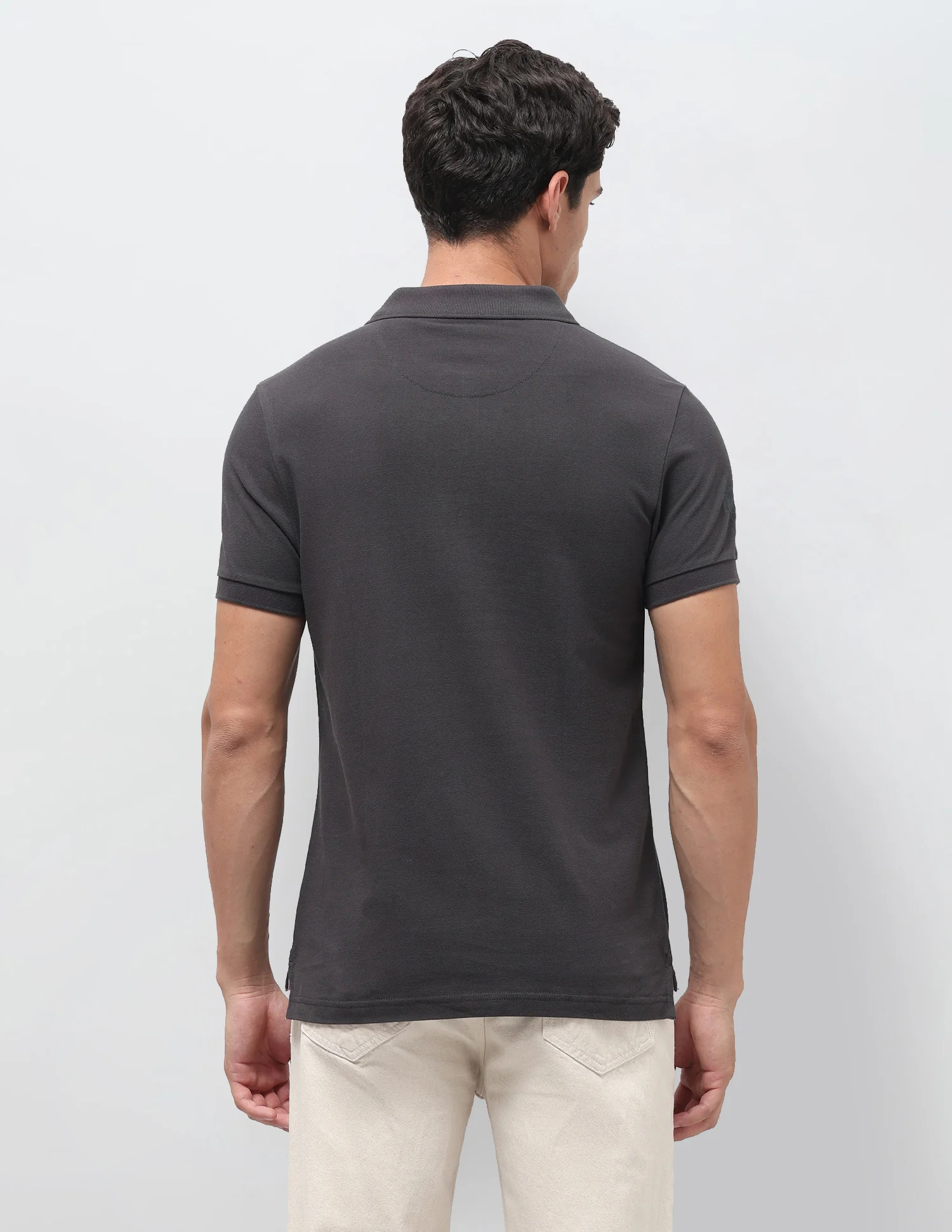 Solid Muscle Fit Polo Shirt - Image 5
