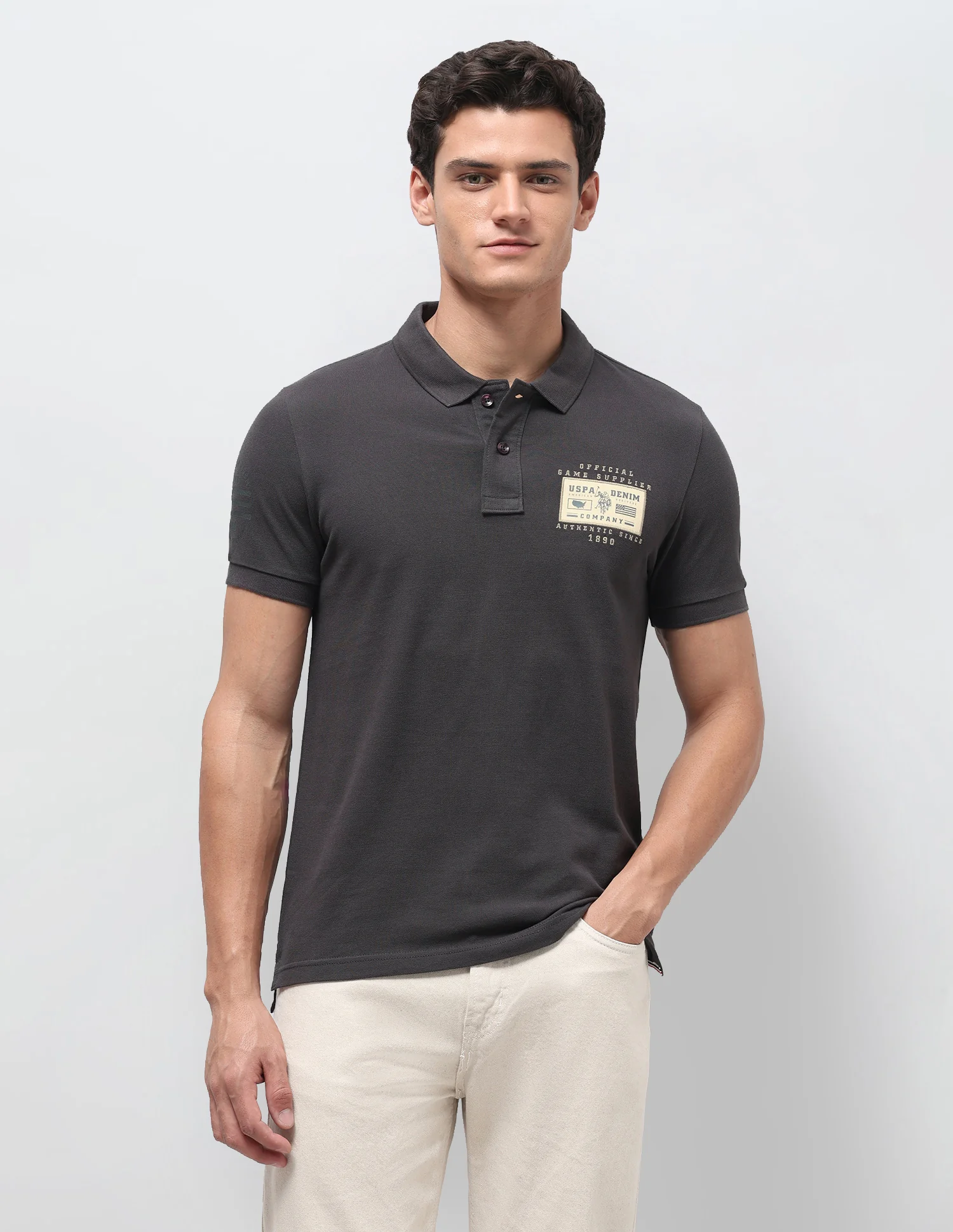 Solid Muscle Fit Polo Shirt - Image 6
