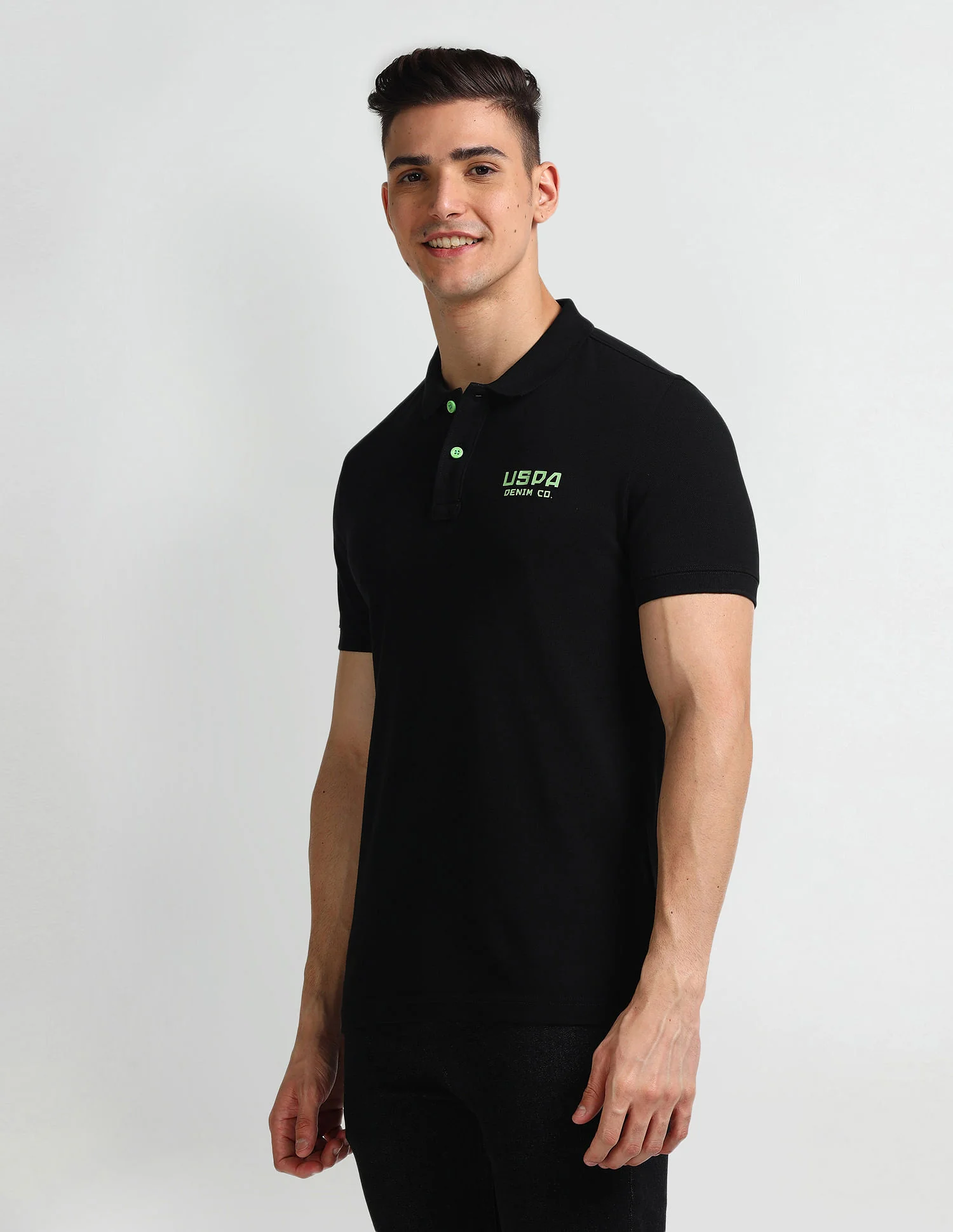 Solid Muscle Fit Polo Shirt - Image 4