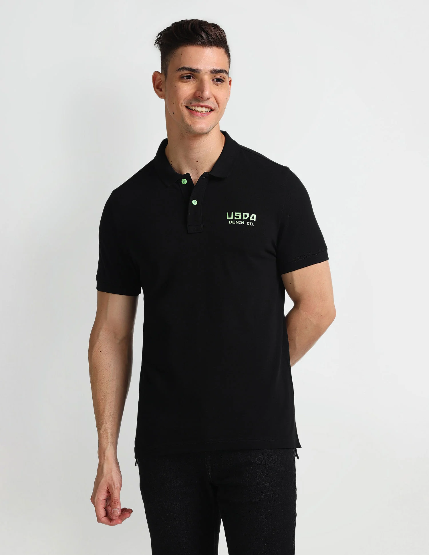 Solid Muscle Fit Polo Shirt - Image 6