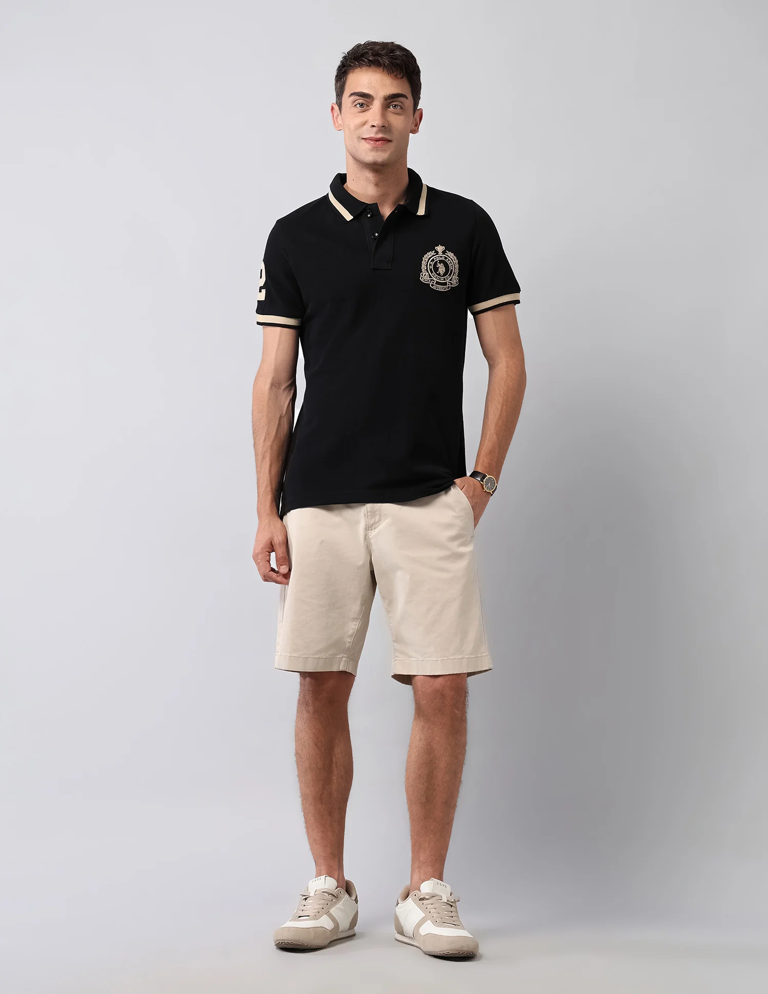 Solid Muscle Fit Polo Shirt - Image 3