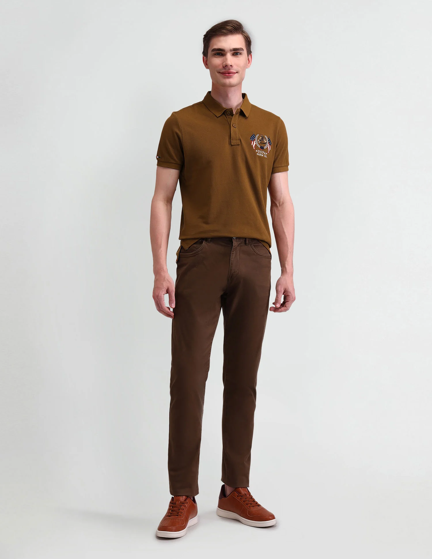 Solid Muscle Fit Polo Shirt - Image 3