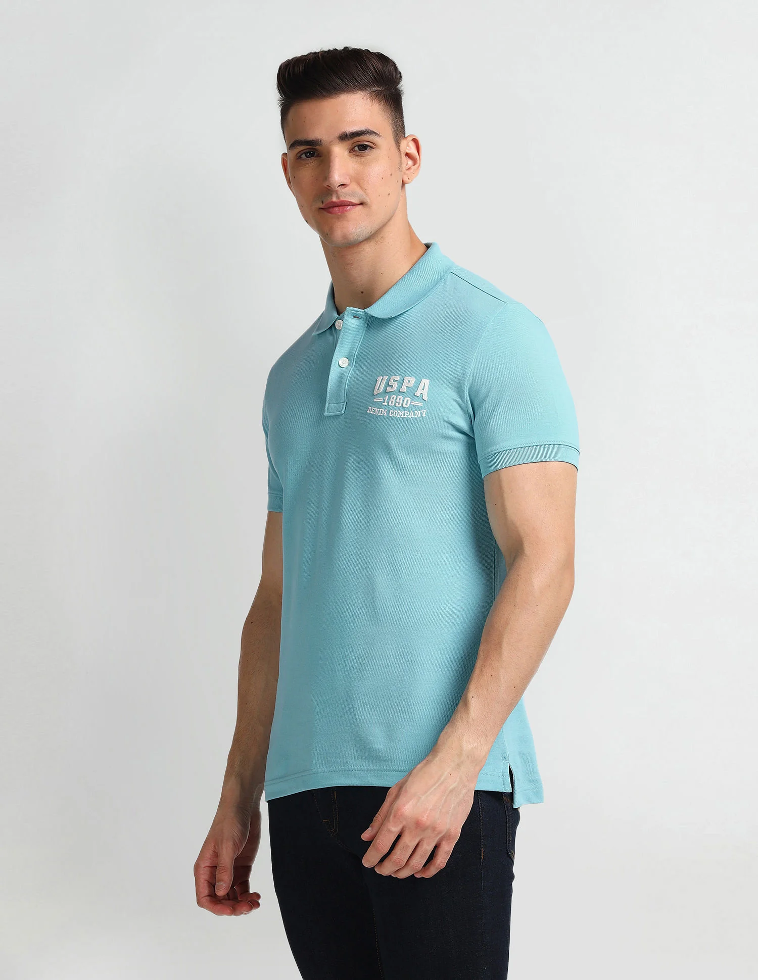 Solid Muscle Fit Polo Shirt - Image 4