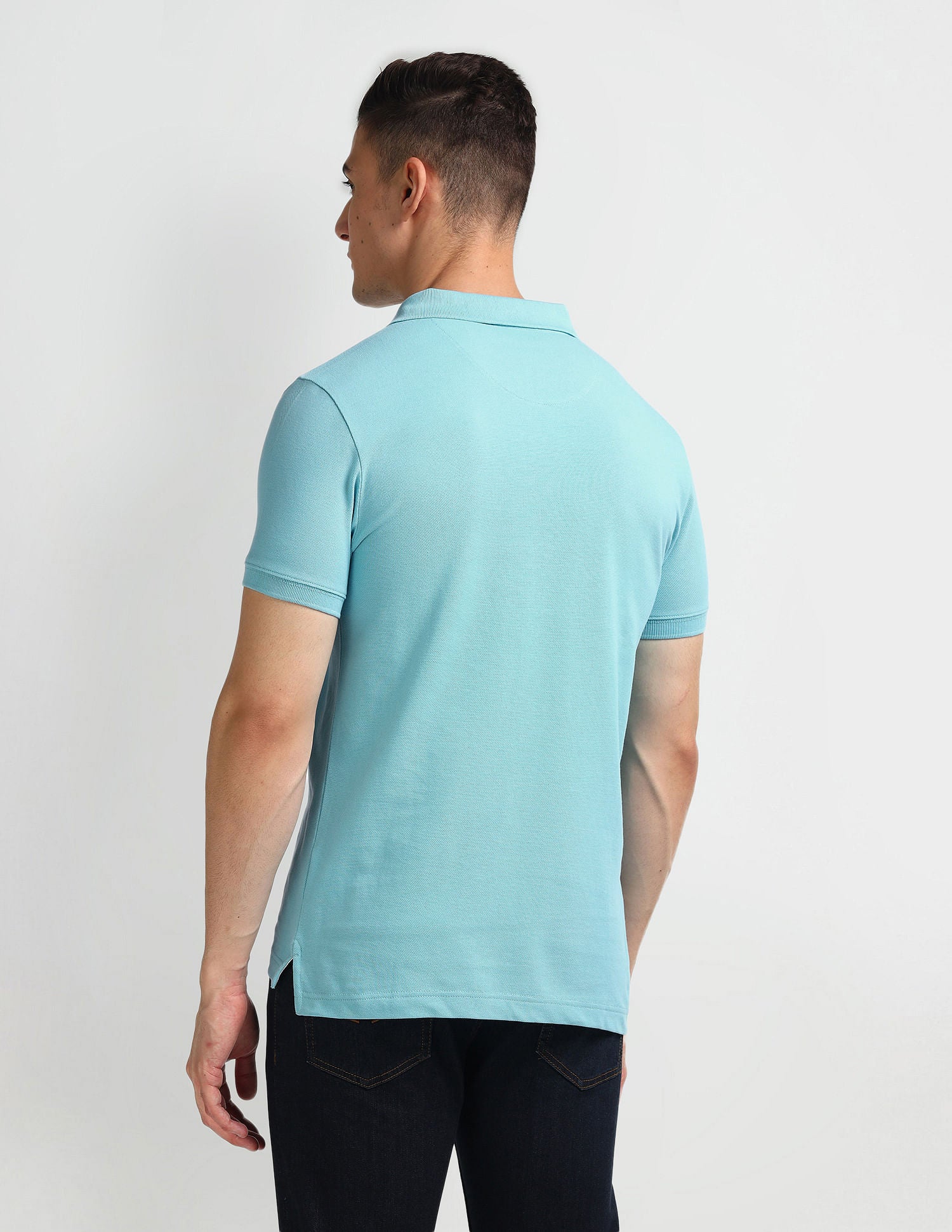 Solid Muscle Fit Polo Shirt - Image 5
