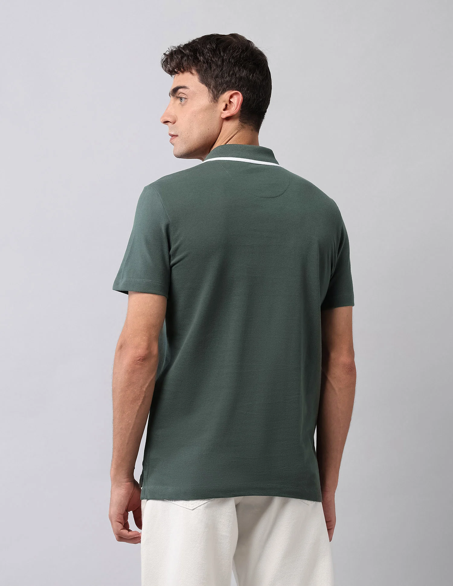 Solid Muscle Fit Polo Shirt - Image 5