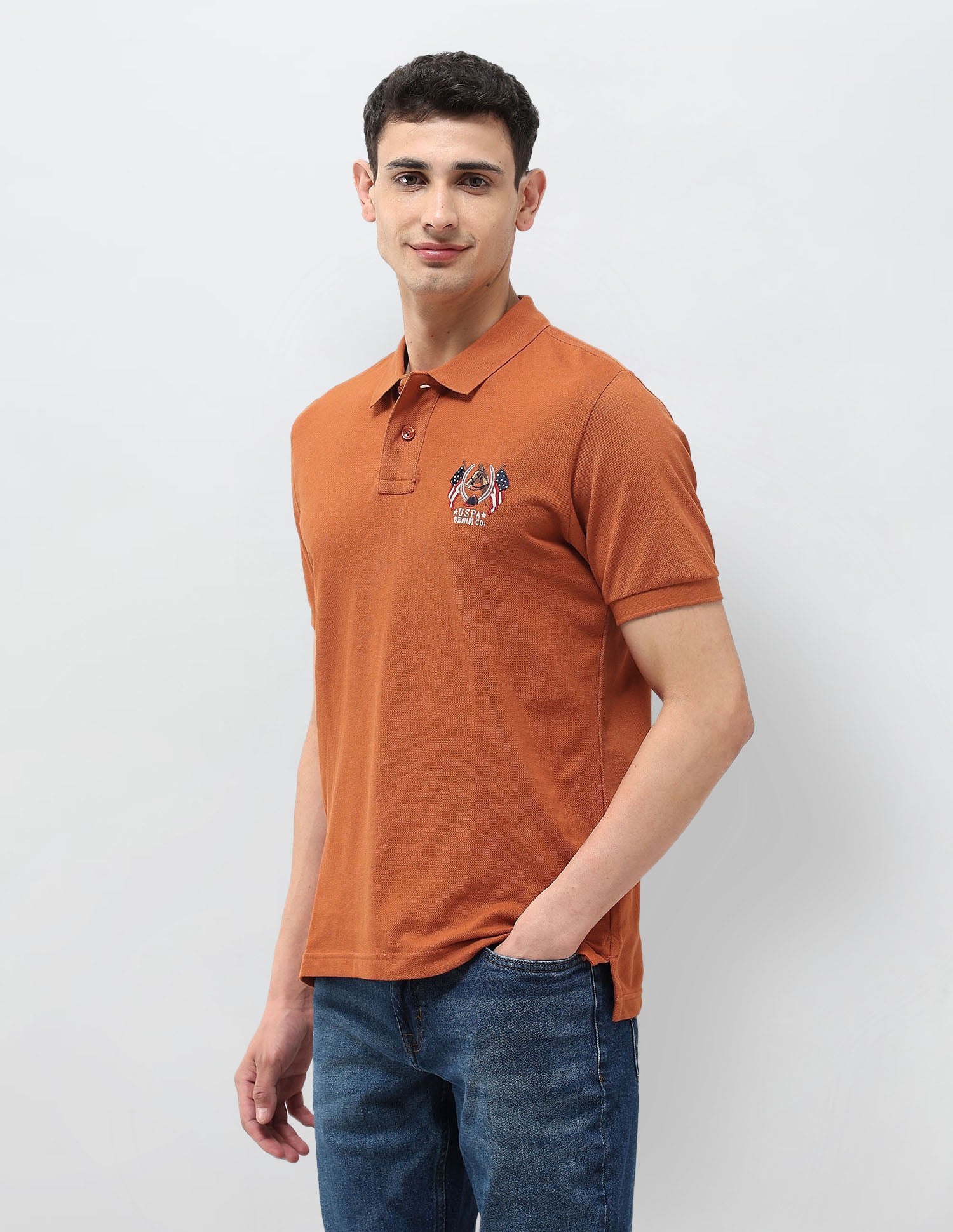 Solid Muscle Fit Polo Shirt - Image 4