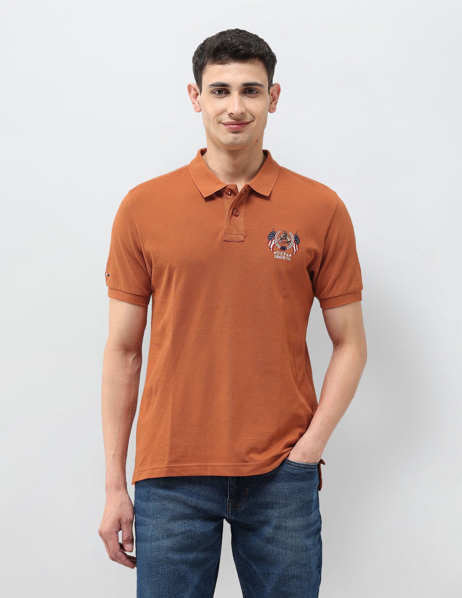 Solid Muscle Fit Polo Shirt - Image 6