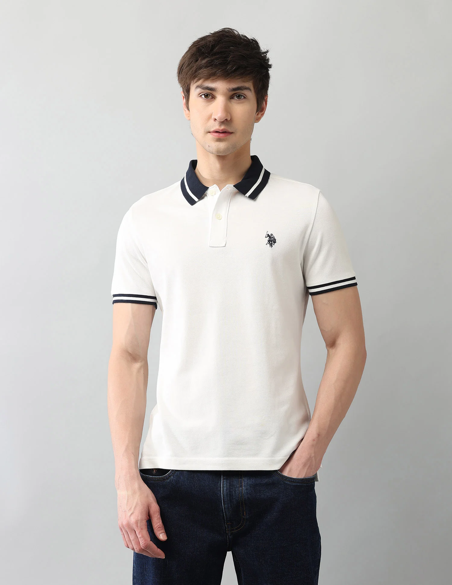 Solid Muscle Fit Polo Shirt - Image 6