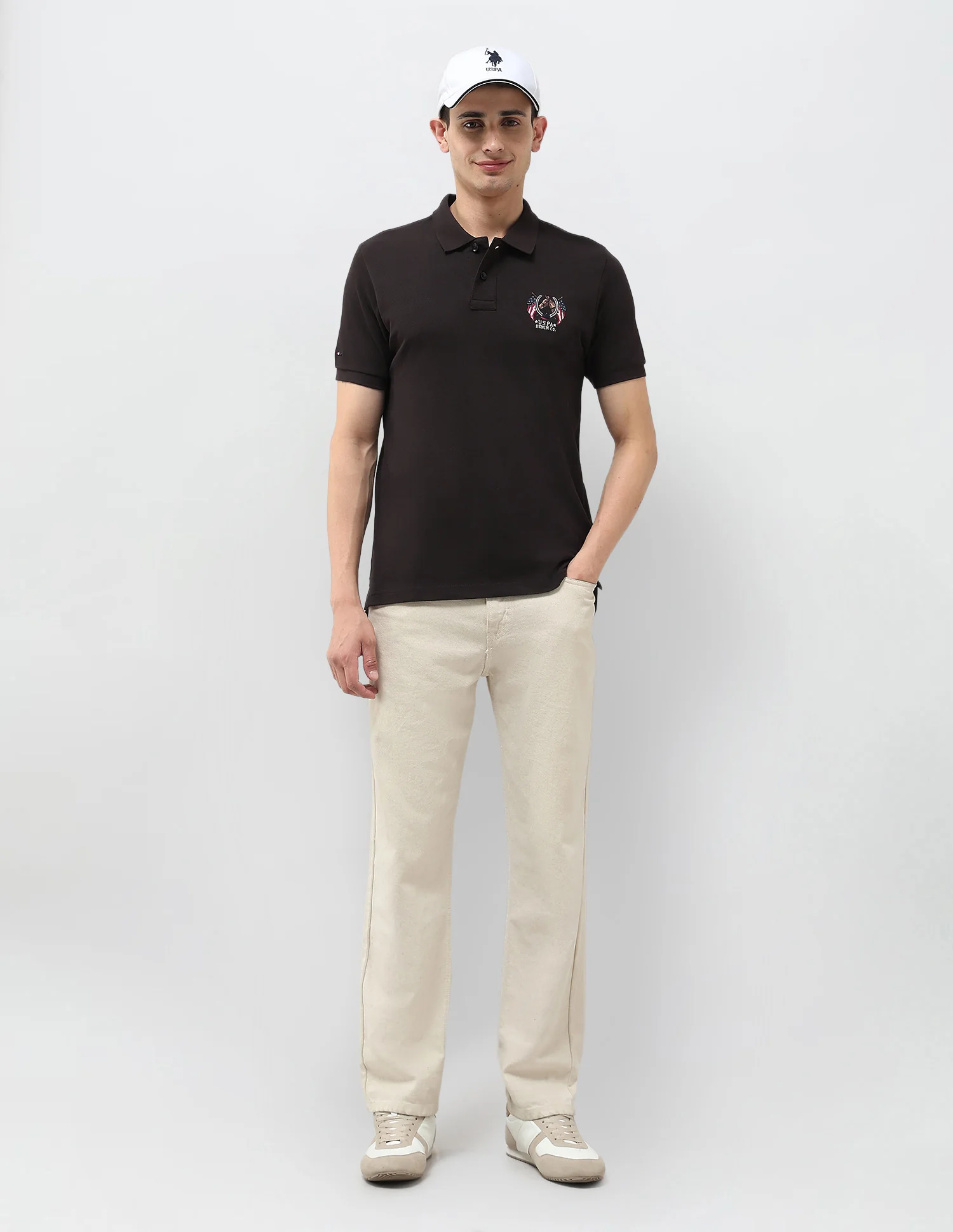 Solid Muscle Fit Polo Shirt - Image 3