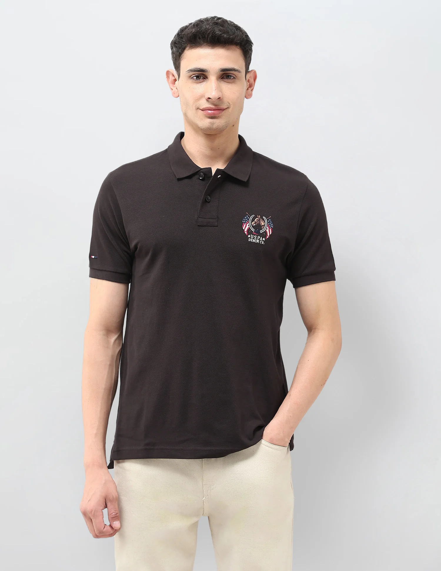 Solid Muscle Fit Polo Shirt - Image 6