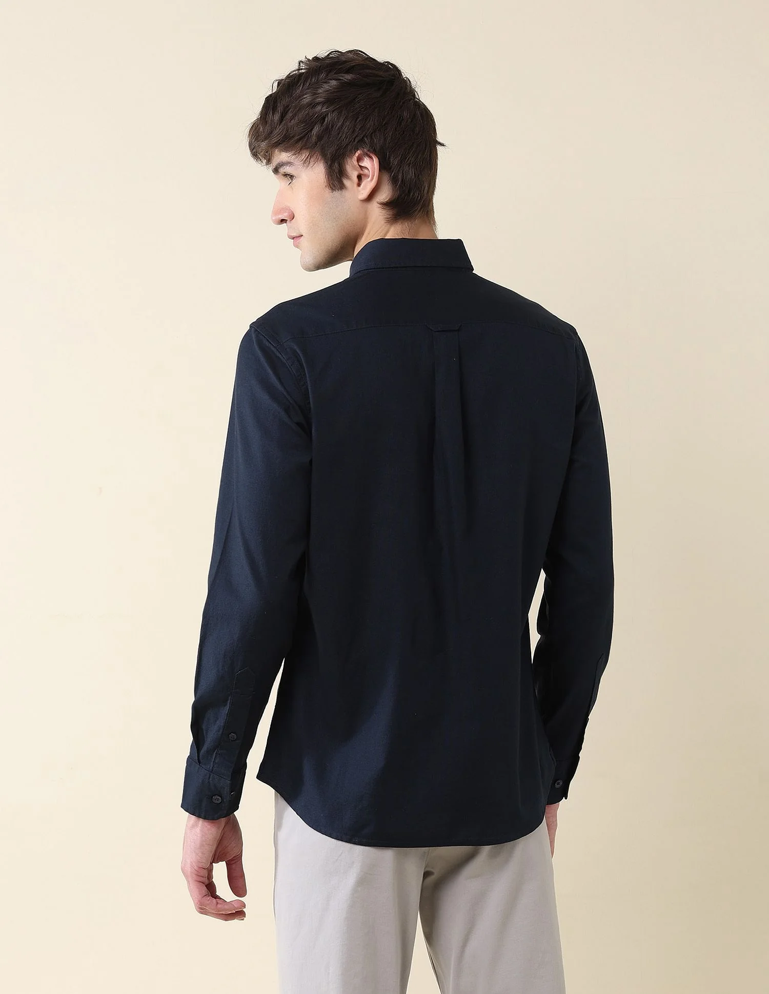 Solid Oxford Stretch Button Down Shirt - Image 5