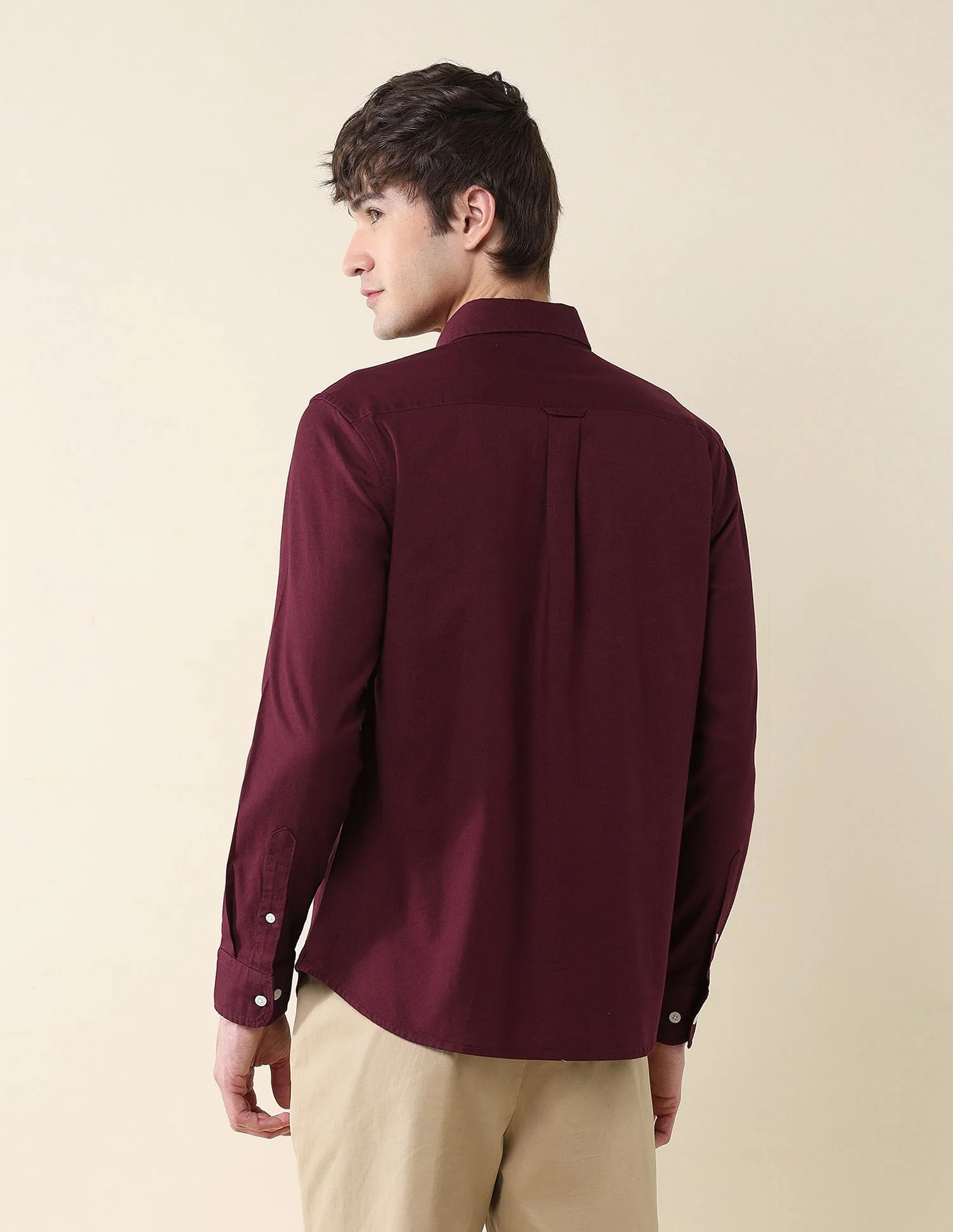 Solid Oxford Stretch Button Down Shirt - Image 5