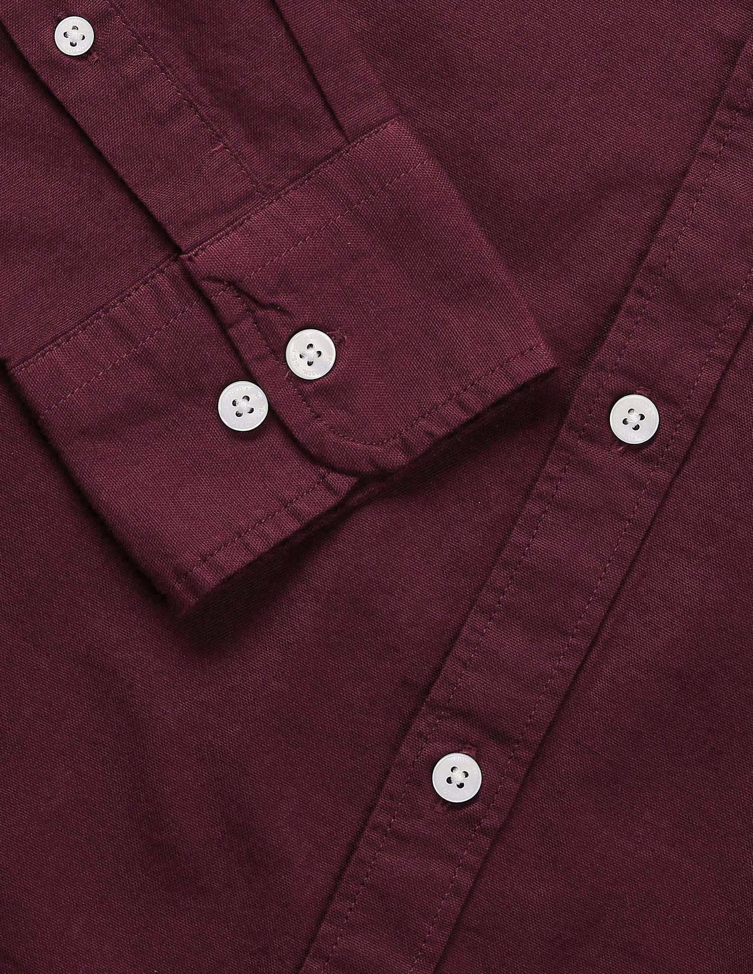 Solid Oxford Stretch Button Down Shirt - Image 8
