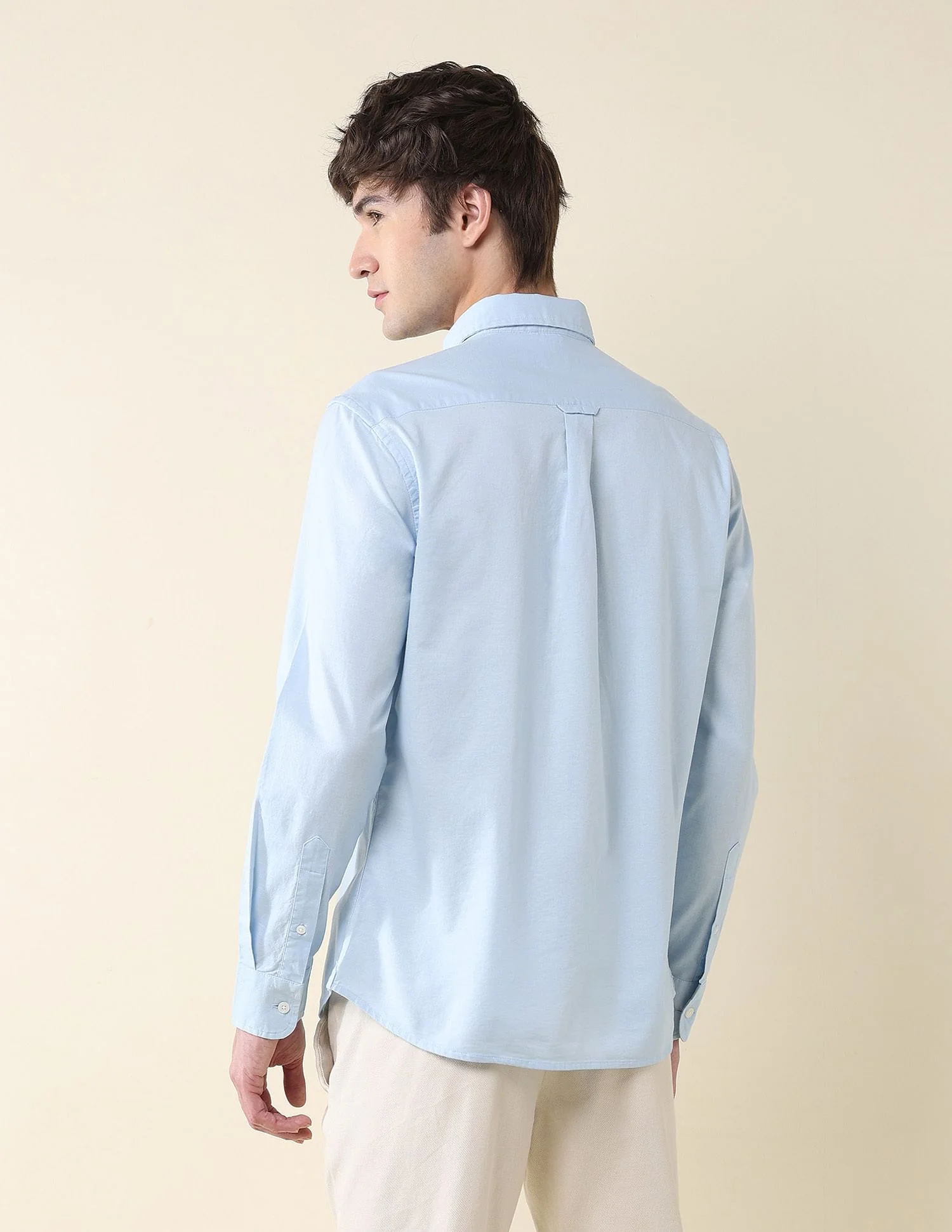 Solid Oxford Stretch Button Down Shirt - Image 5