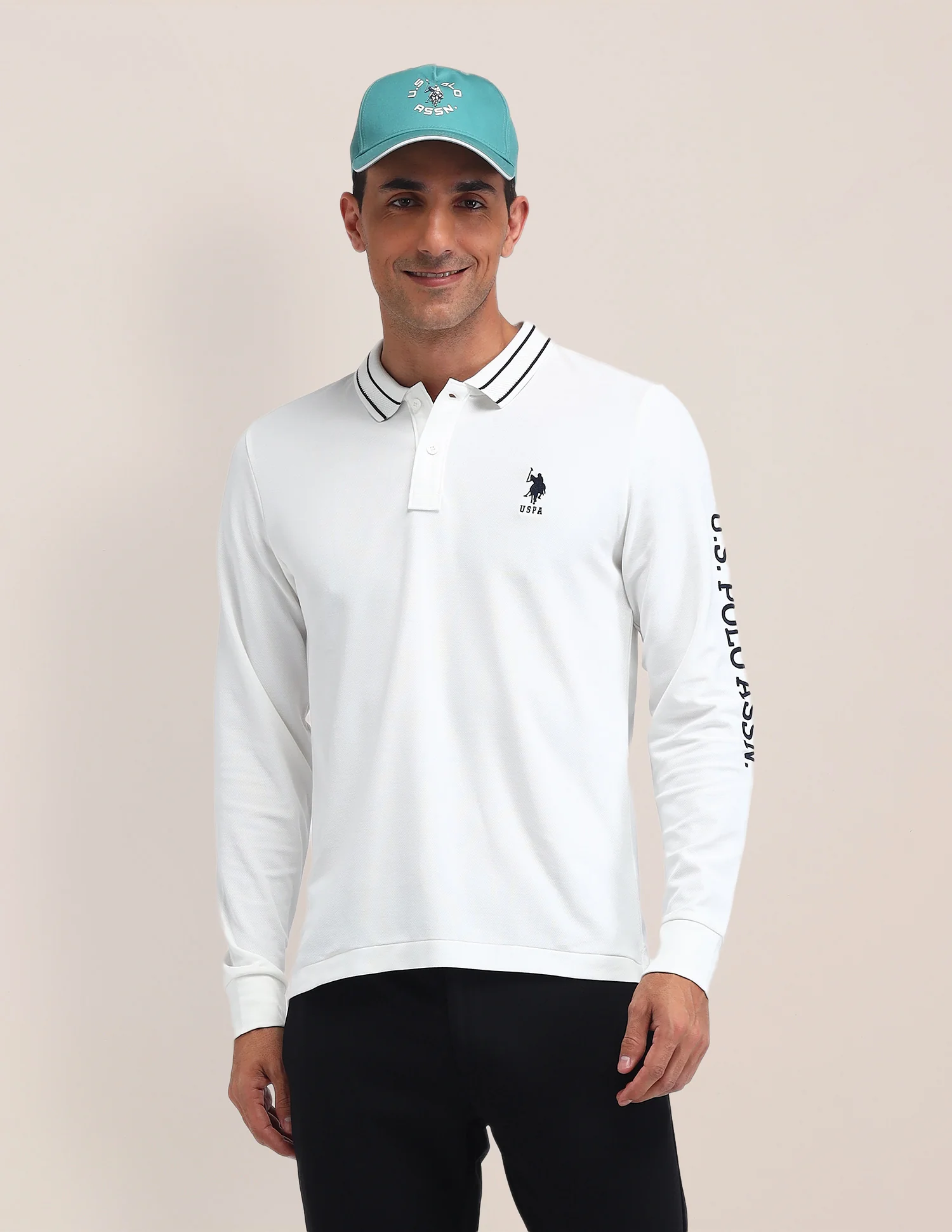 Solid Pattern Cotton Polo Shirt