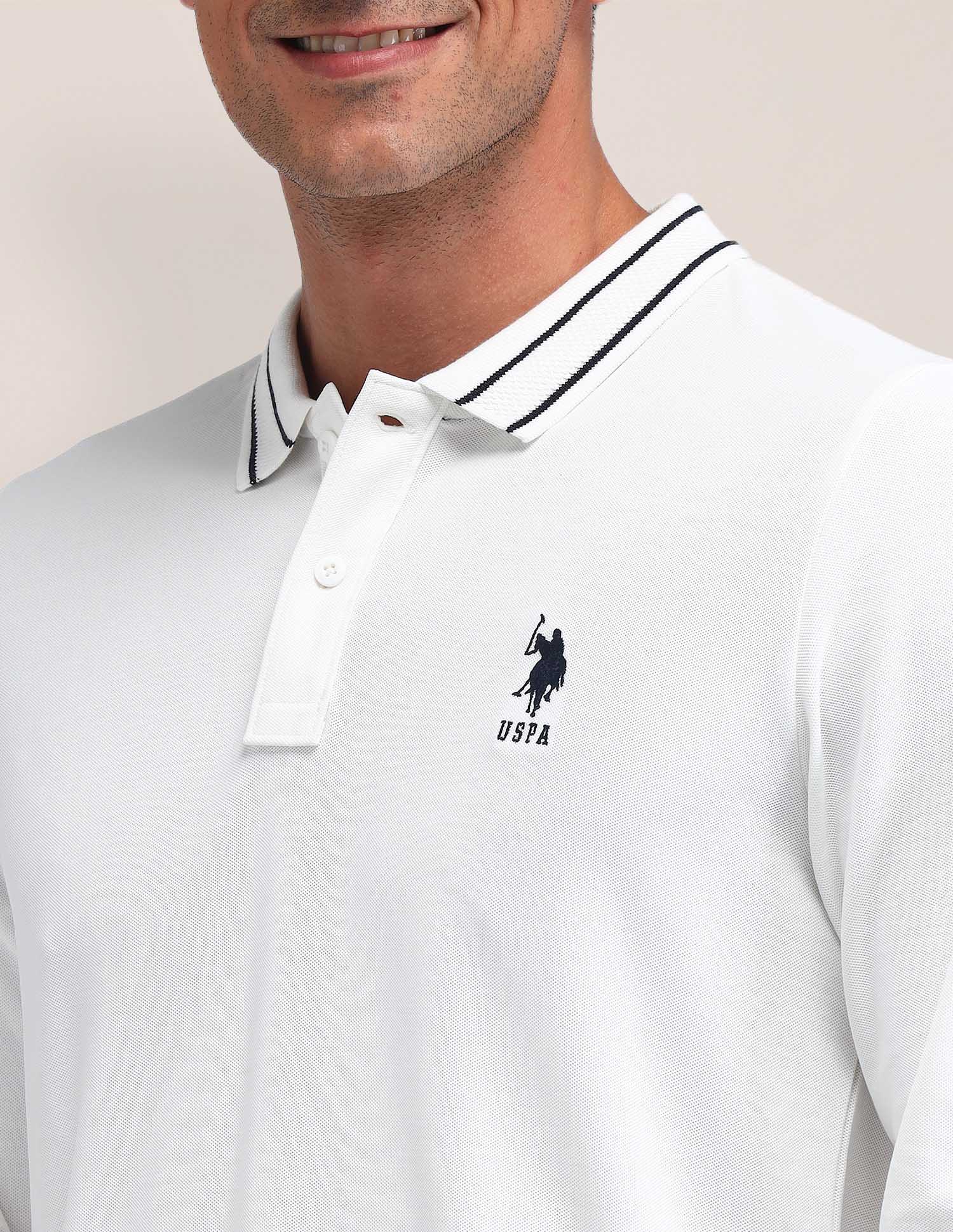 Solid Pattern Cotton Polo Shirt - Image 7