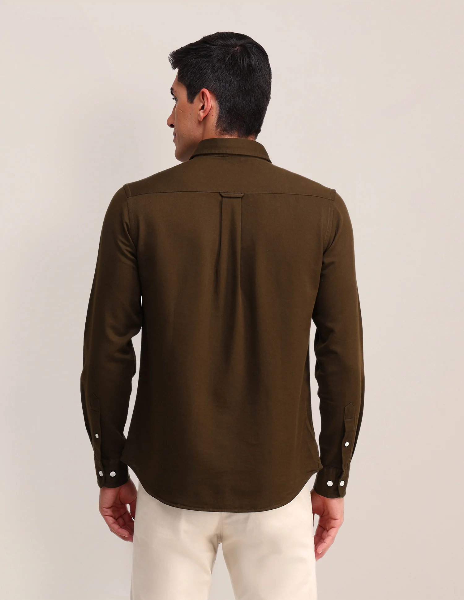 Solid Pattern Dobby Shirt - Image 5