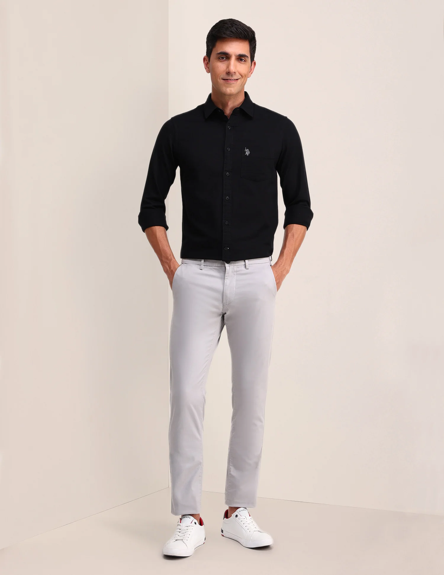 Solid Pattern Dobby Shirt - Image 3